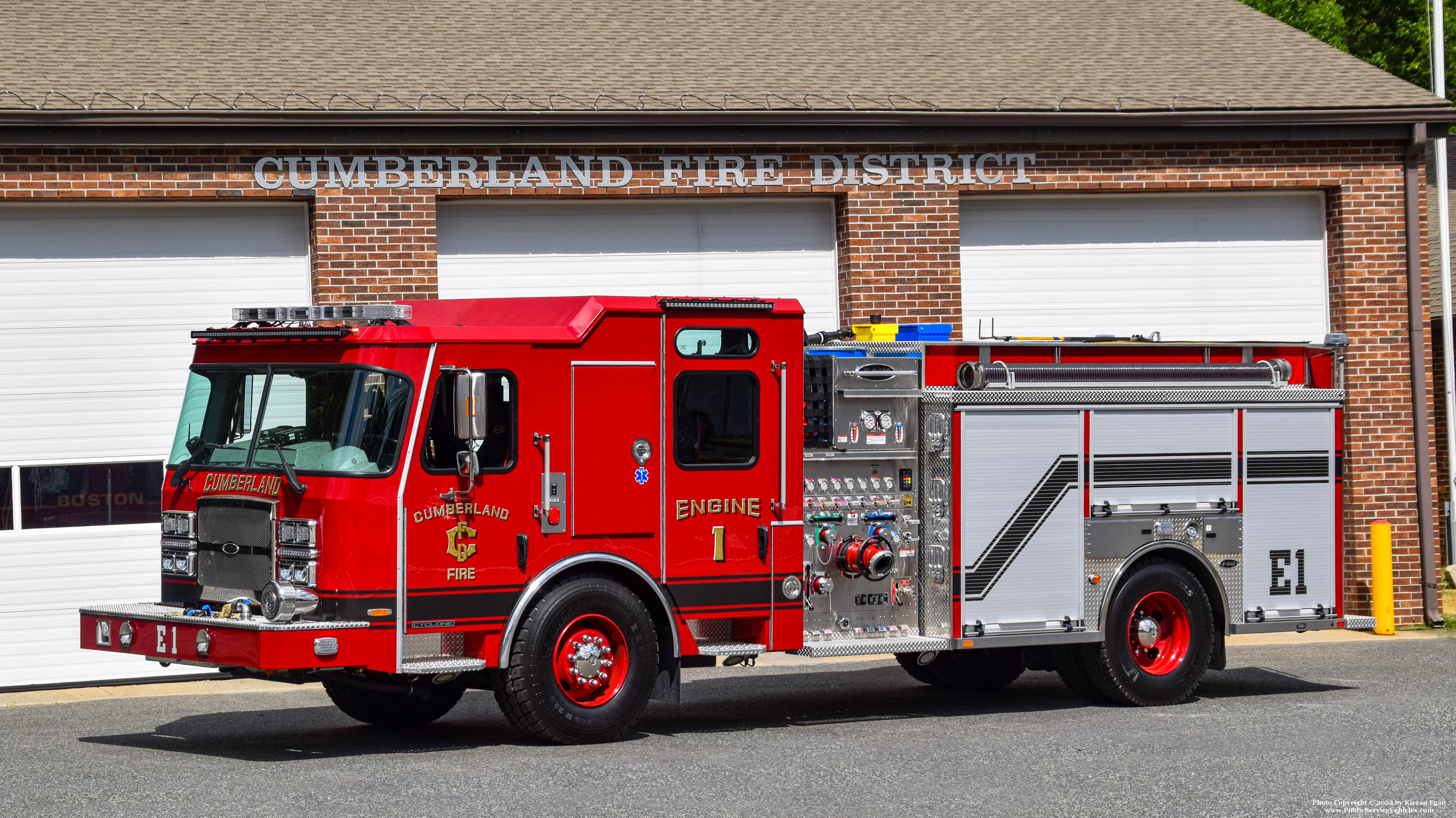 A photo  of Cumberland Fire
            Engine 1, a 2022 E-One Cyclone             taken by Kieran Egan