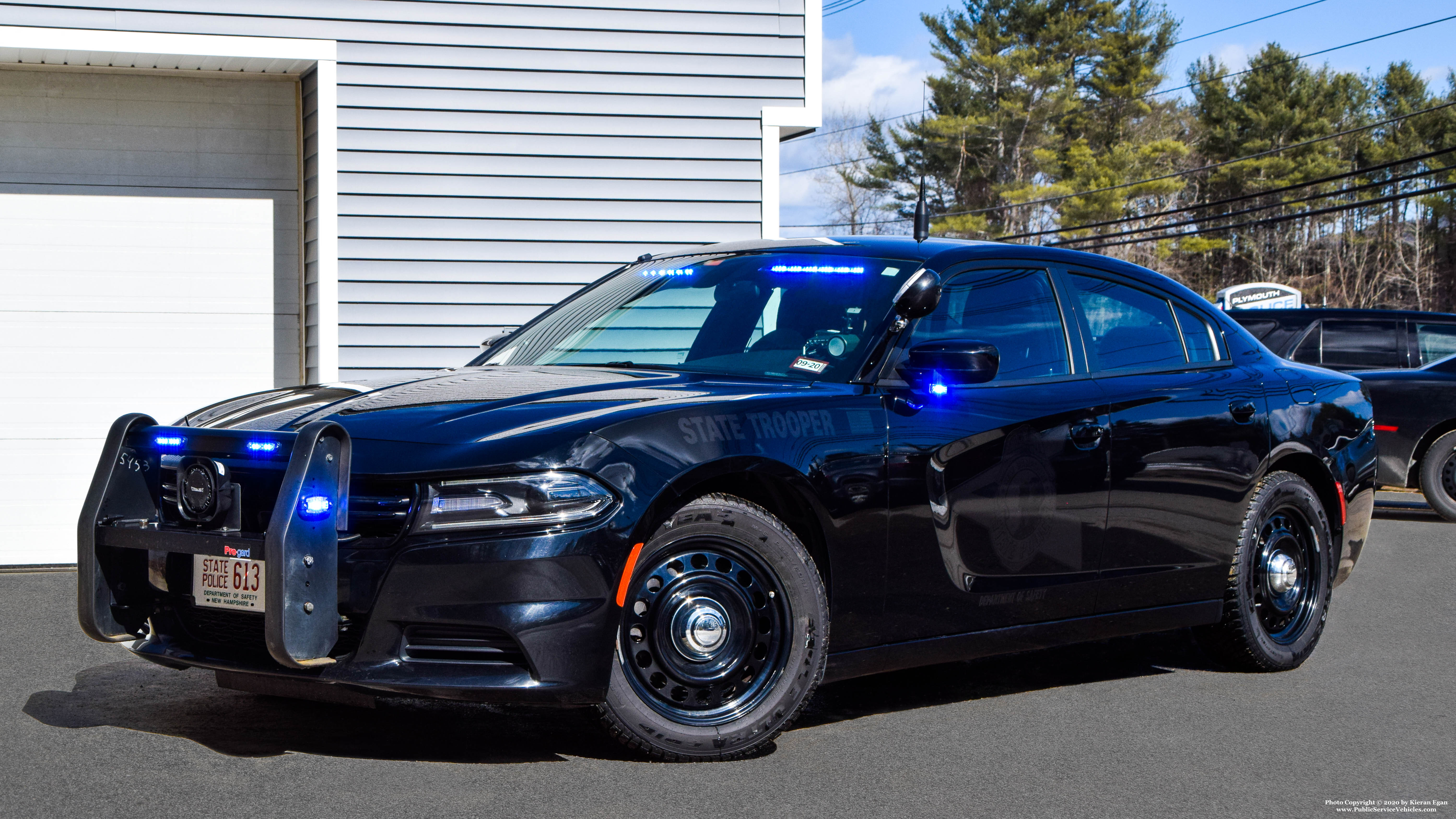 A photo  of New Hampshire State Police
            Cruiser 613, a 2019 Dodge Charger             taken by Kieran Egan