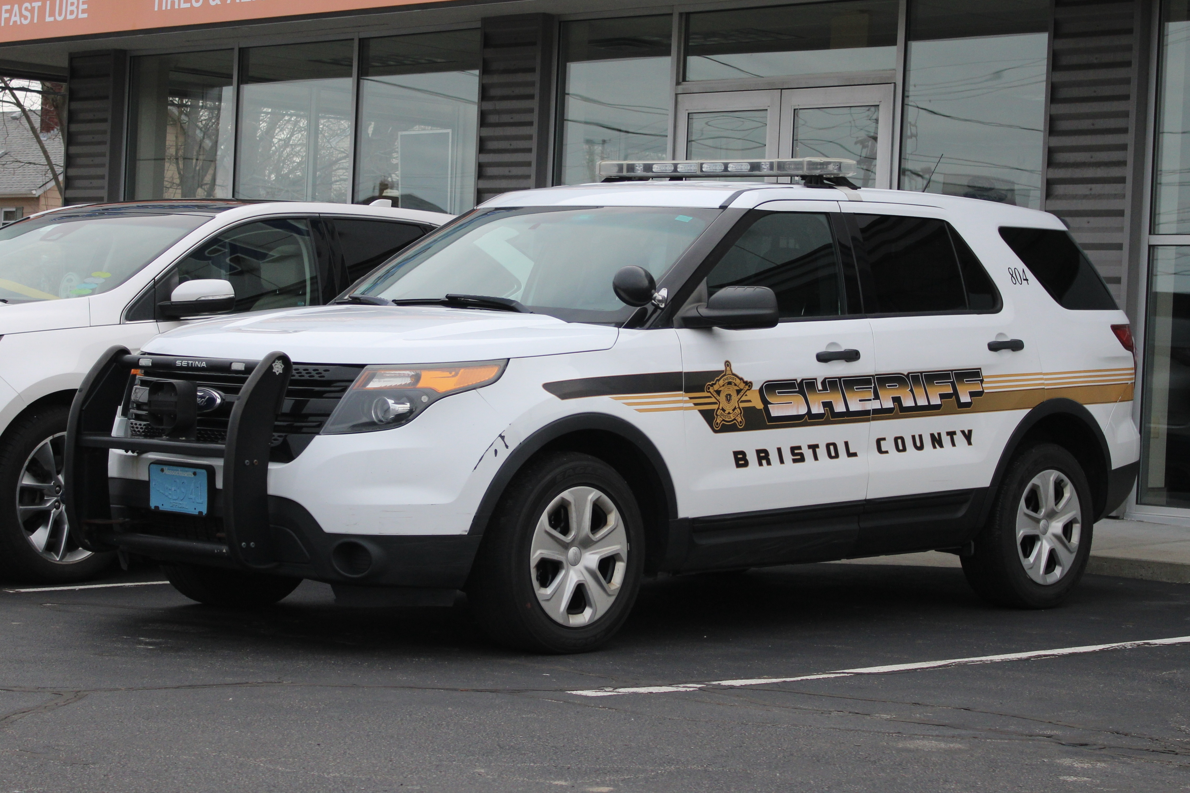 A photo  of Bristol County Sheriff
            Cruiser 804, a 2015 Ford Police Interceptor Utility             taken by @riemergencyvehicles