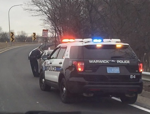 A photo  of Warwick Police
            Supervisor 4, a 2017 Ford Police Interceptor Utility/Setina Push Bumper             taken by @riemergencyvehicles