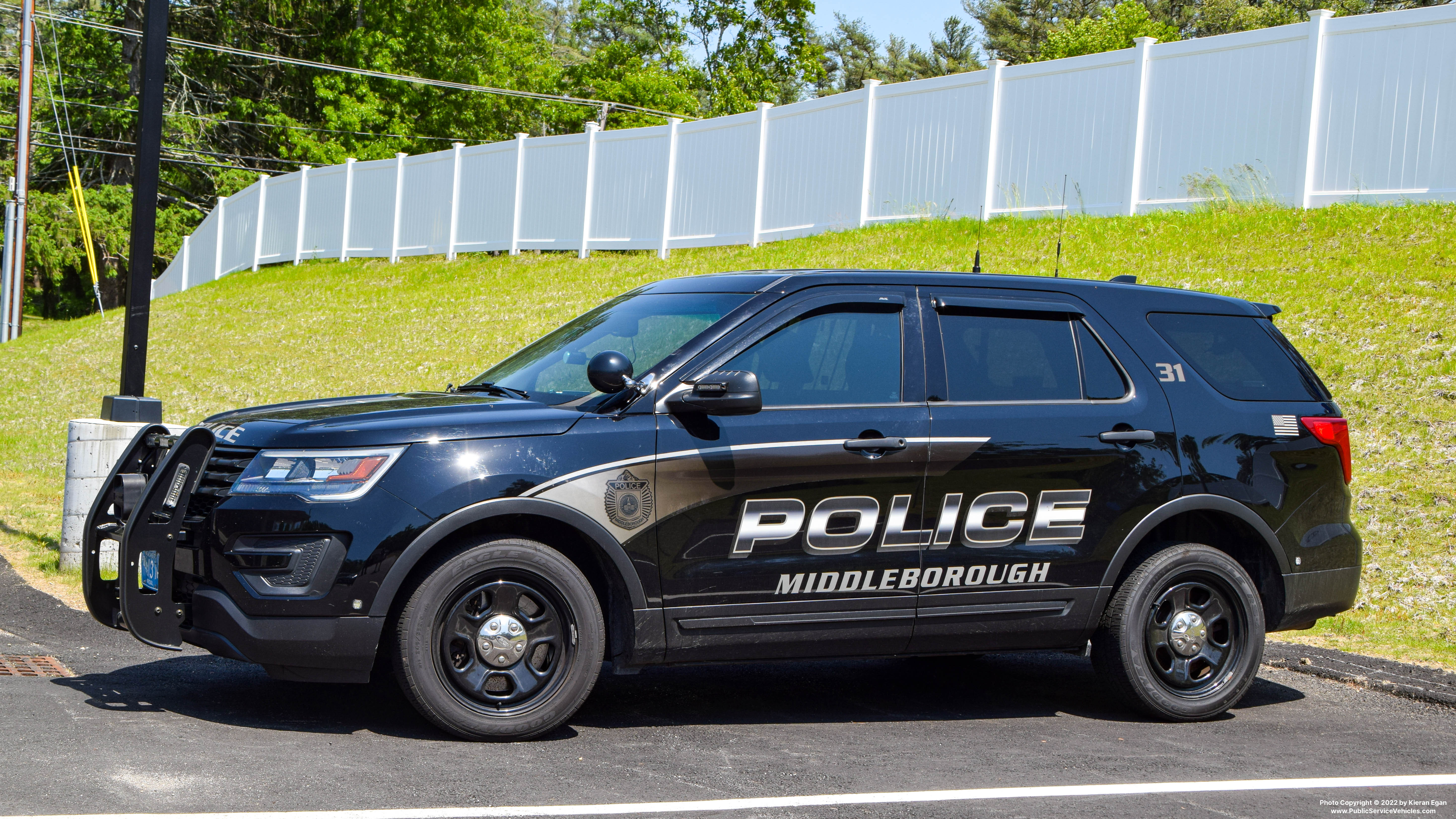 A photo  of Middleborough Police
            Cruiser 31, a 2017 Ford Police Interceptor Utility             taken by Kieran Egan