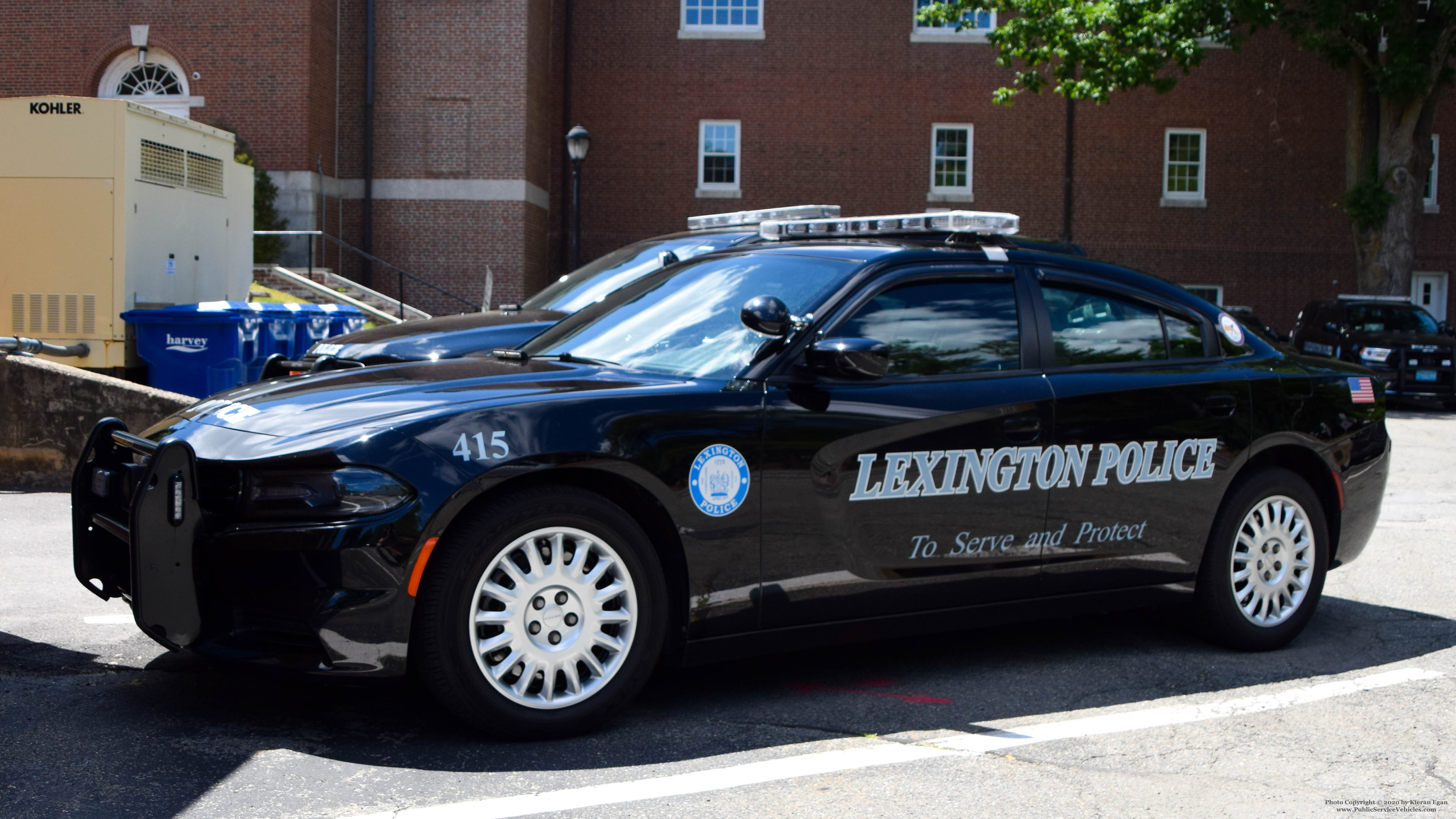 A photo  of Lexington Police
            Cruiser 415, a 2019 Dodge Charger             taken by Kieran Egan