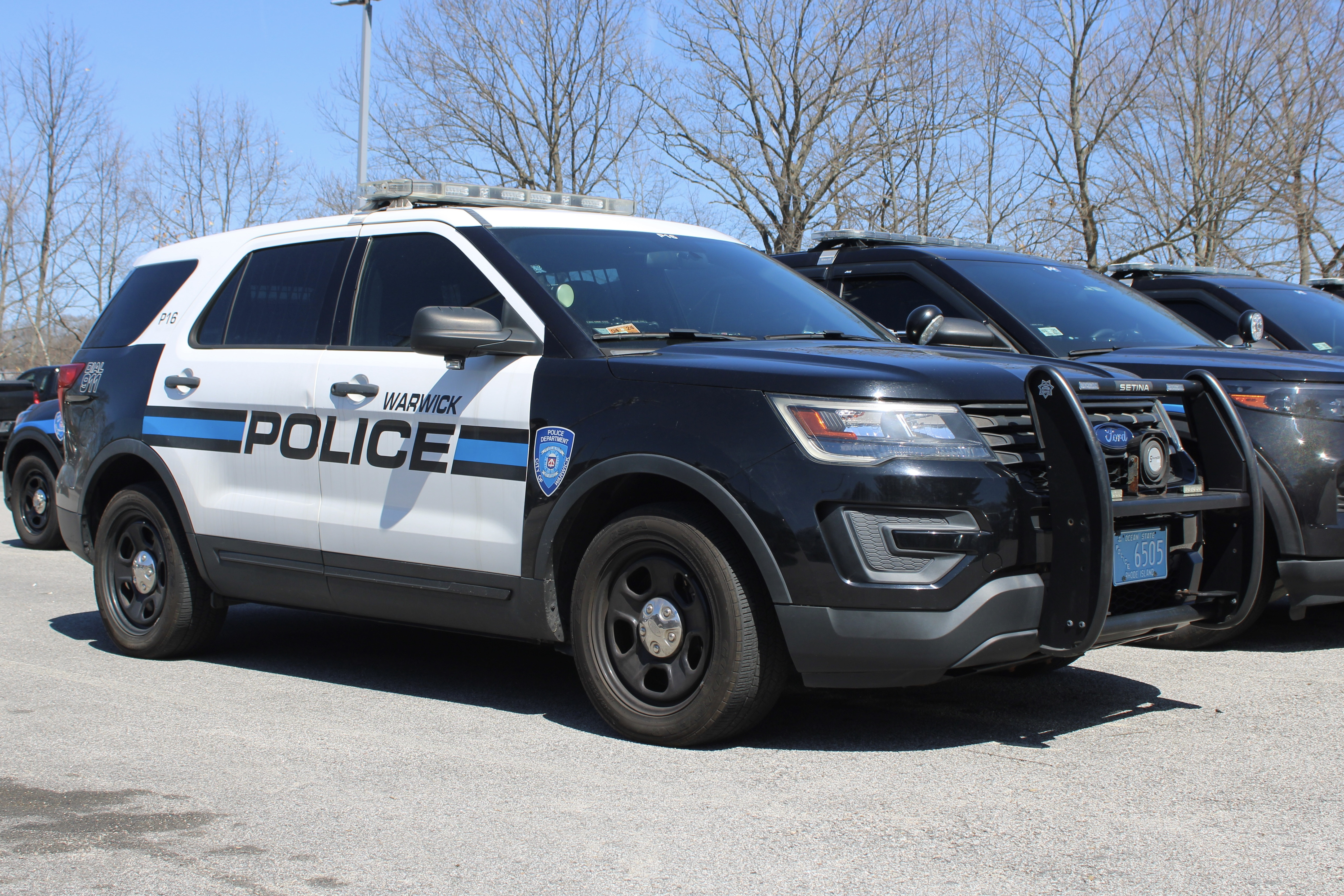 A photo  of Warwick Police
            Cruiser P-16, a 2017 Ford Police Interceptor Utility             taken by @riemergencyvehicles