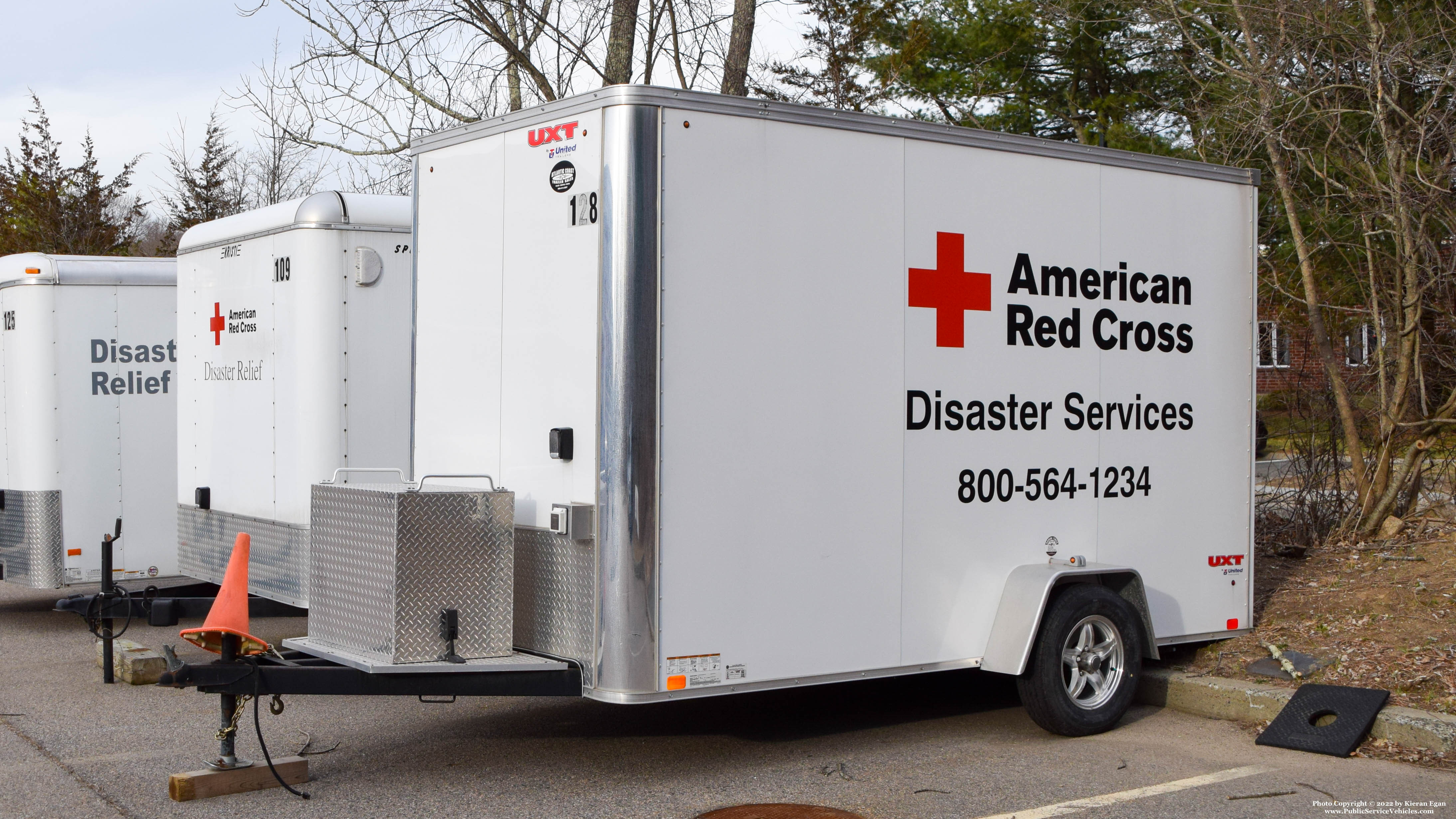 A photo  of Massachusetts Red Cross
            Trailer 128, a 2000-2020 United Trailers UXT             taken by Kieran Egan