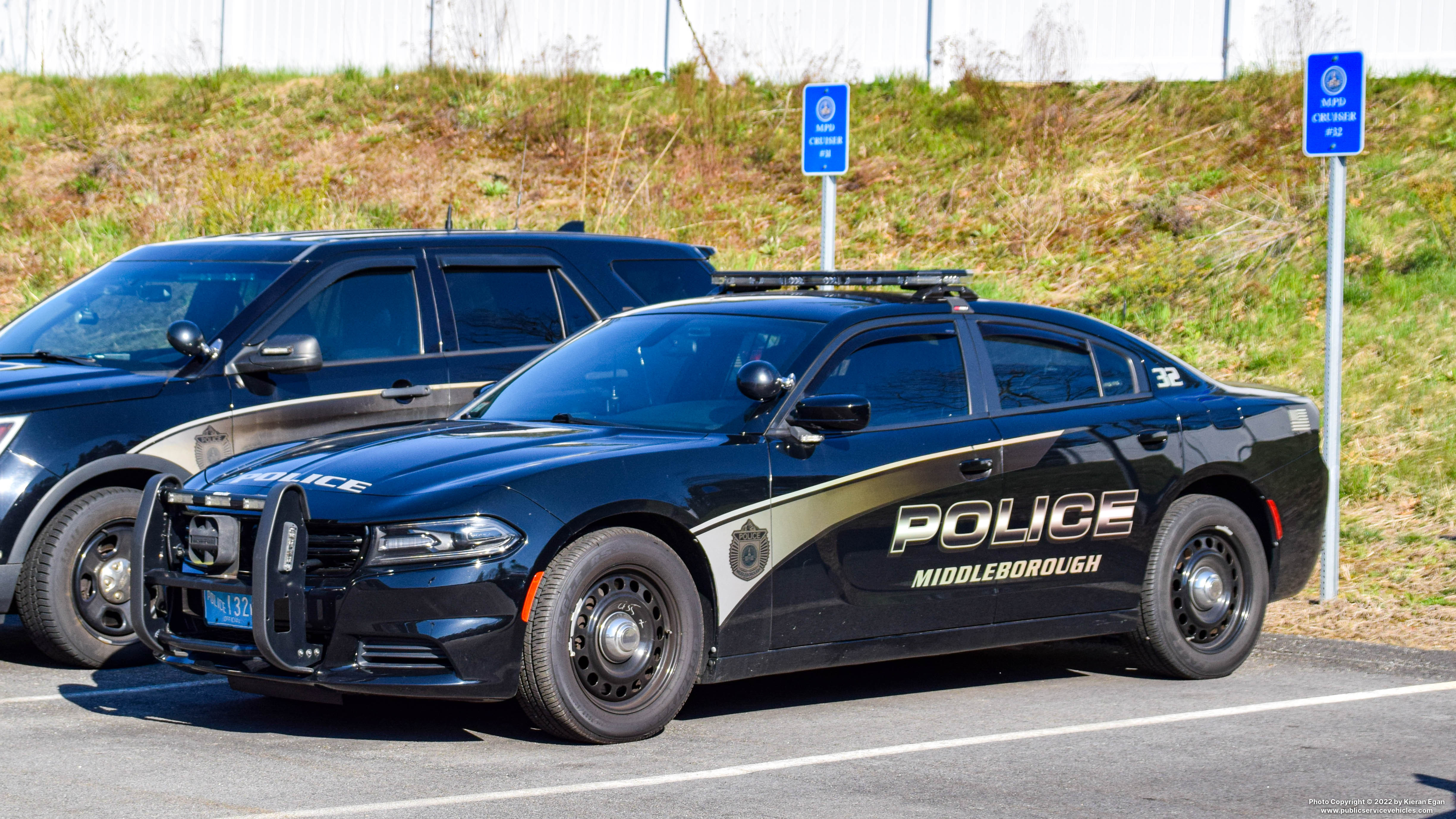 A photo  of Middleborough Police
            Cruiser 32, a 2019 Dodge Charger             taken by Kieran Egan