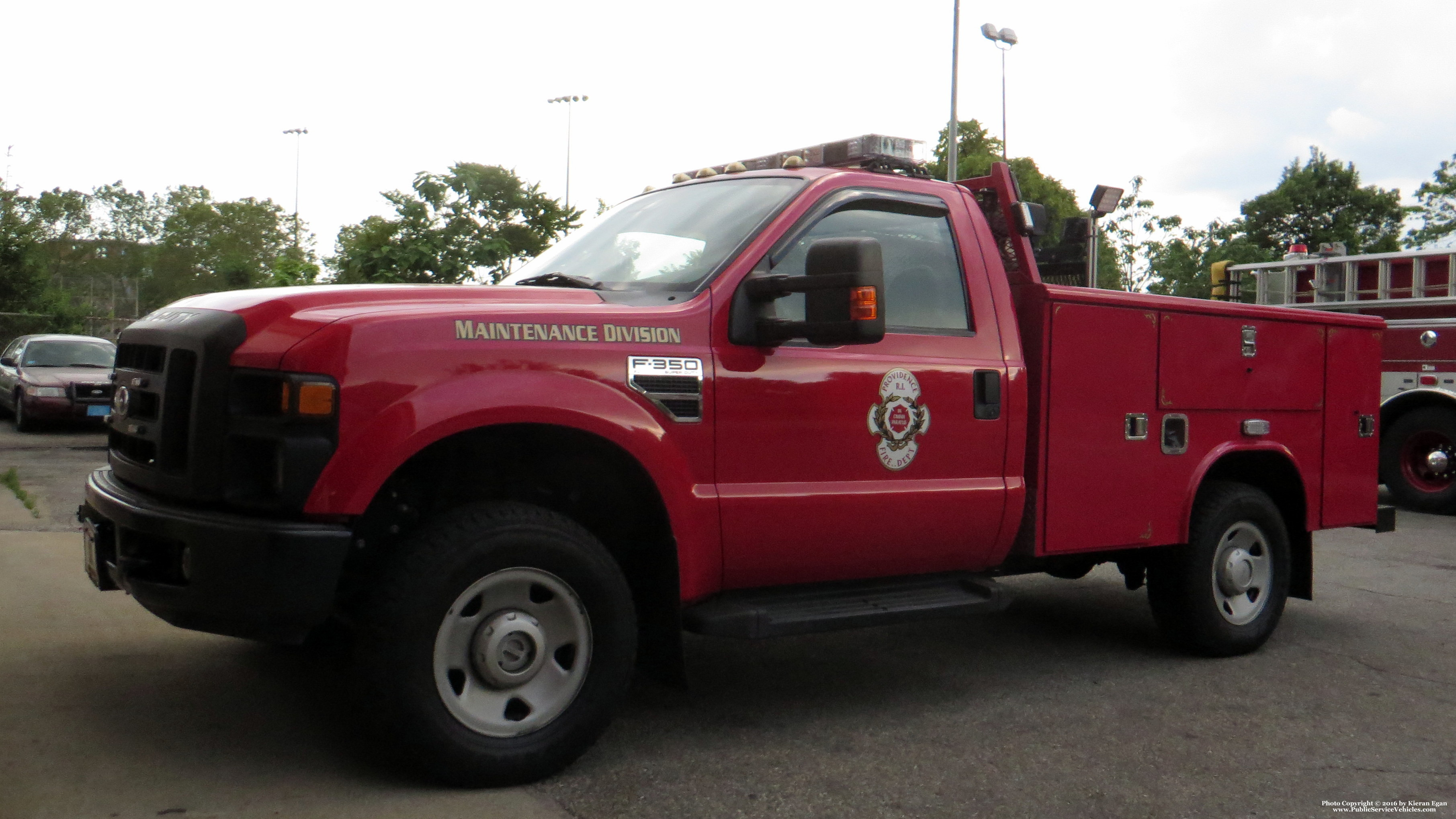 A photo  of Providence Fire
            Truck 81, a 2008 Ford F-350             taken by Kieran Egan