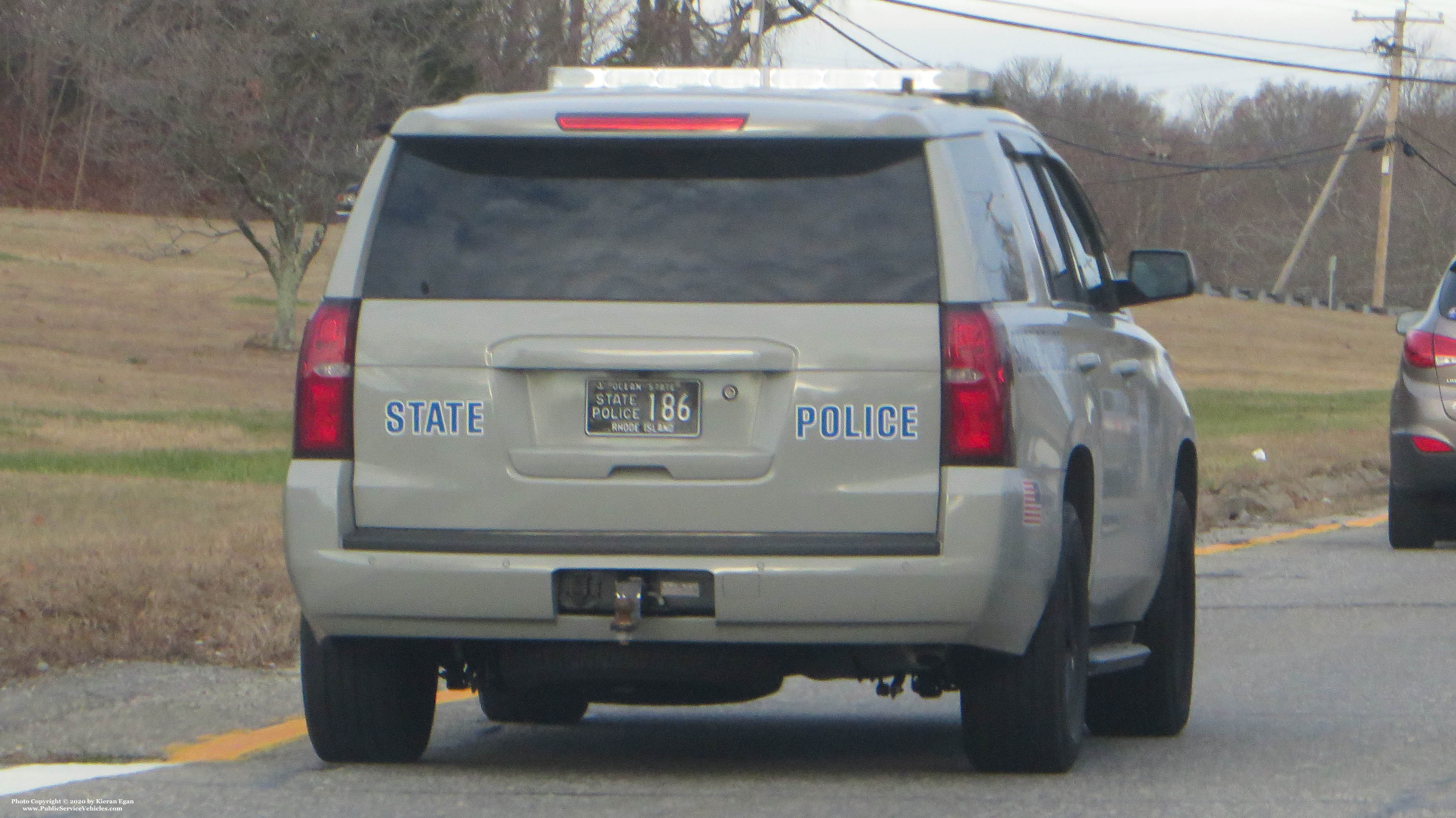 A photo  of Rhode Island State Police
            Cruiser 186, a 2015 Chevrolet Tahoe             taken by Kieran Egan