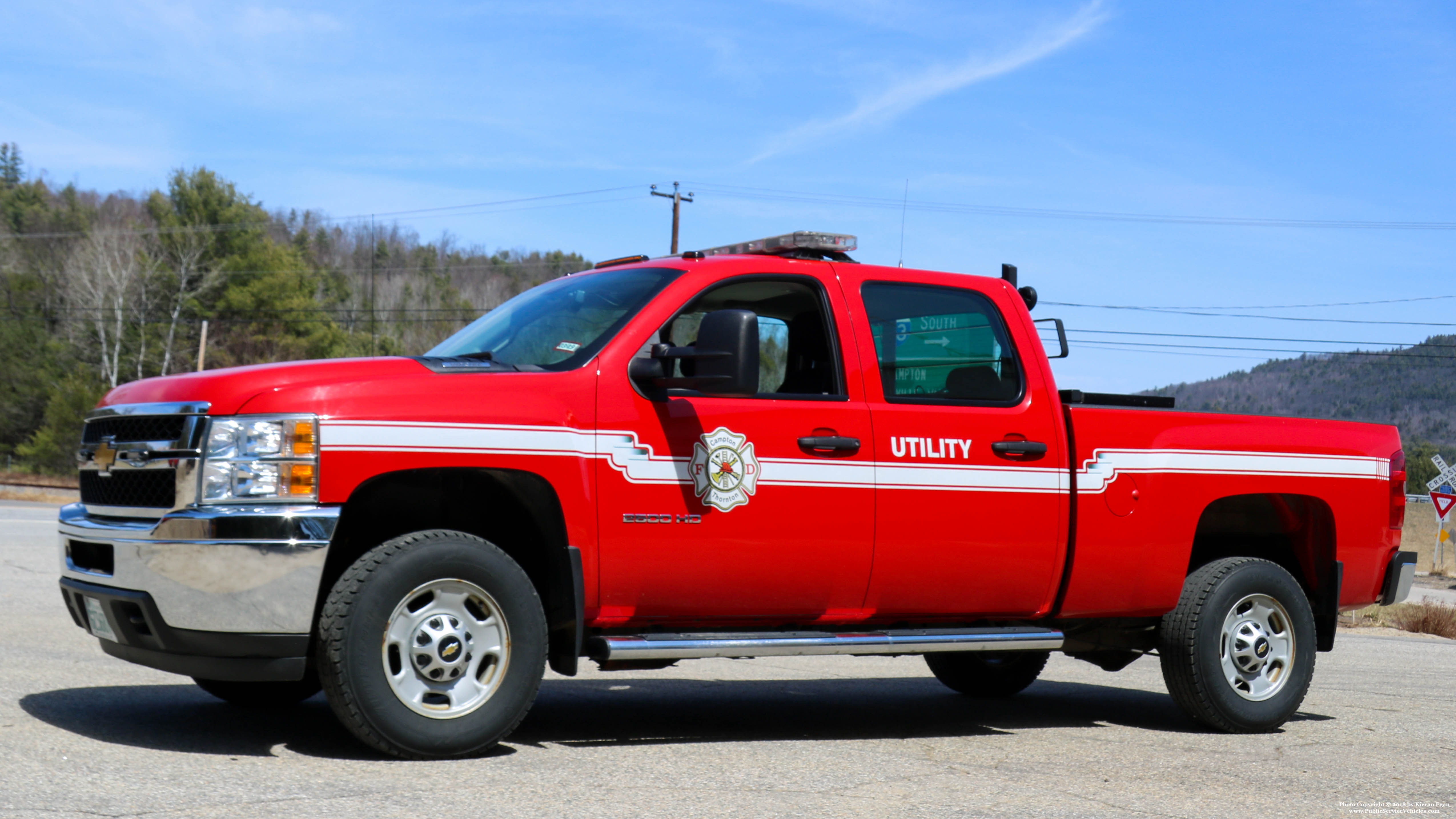 A photo  of Campton-Thornton Fire
            35 Utility 1, a 2013 Chevrolet Silverado 2500HD             taken by Kieran Egan