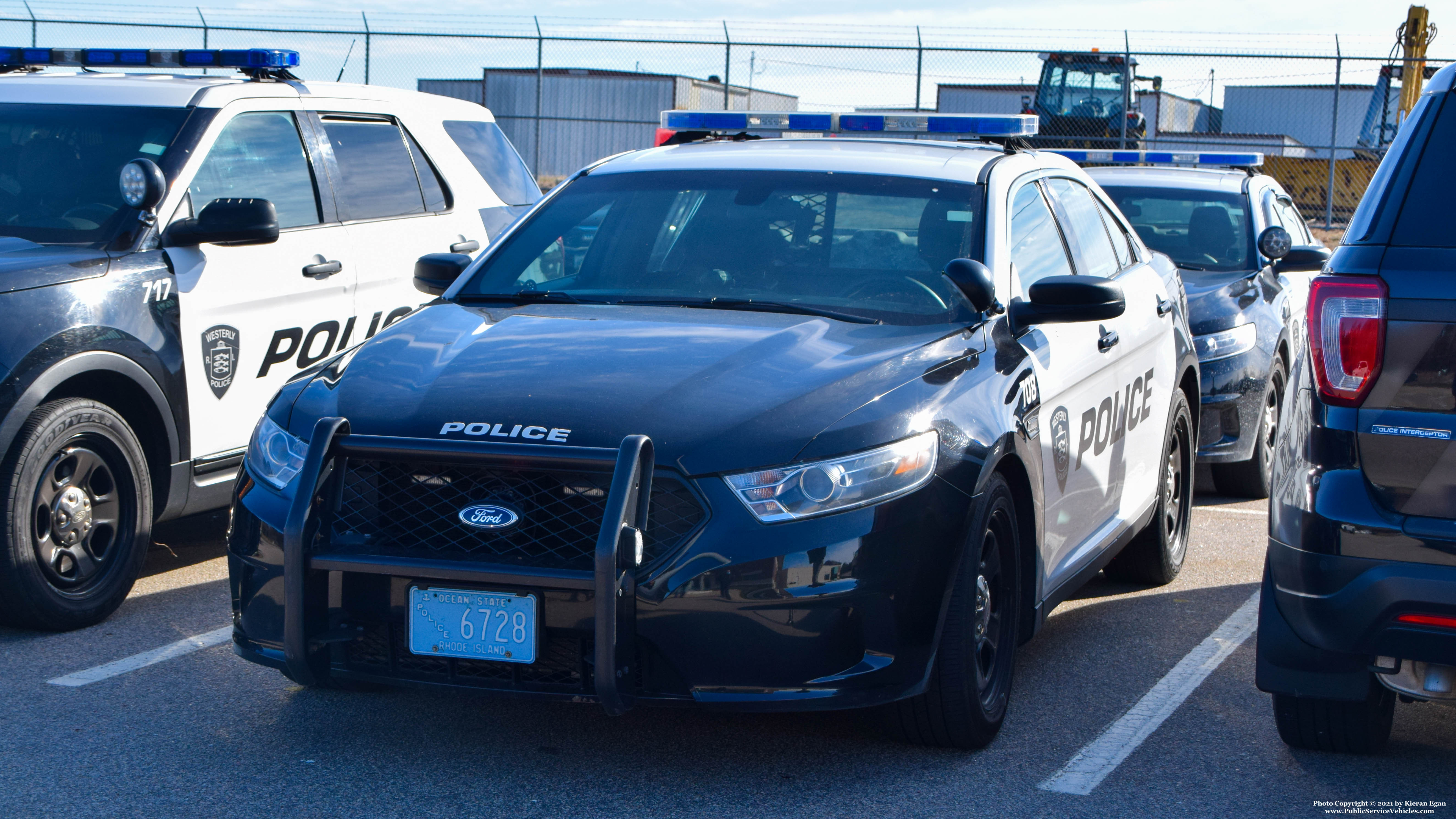 A photo  of Westerly Police
            Cruiser 708, a 2013-2019 Ford Police Interceptor Sedan             taken by Kieran Egan