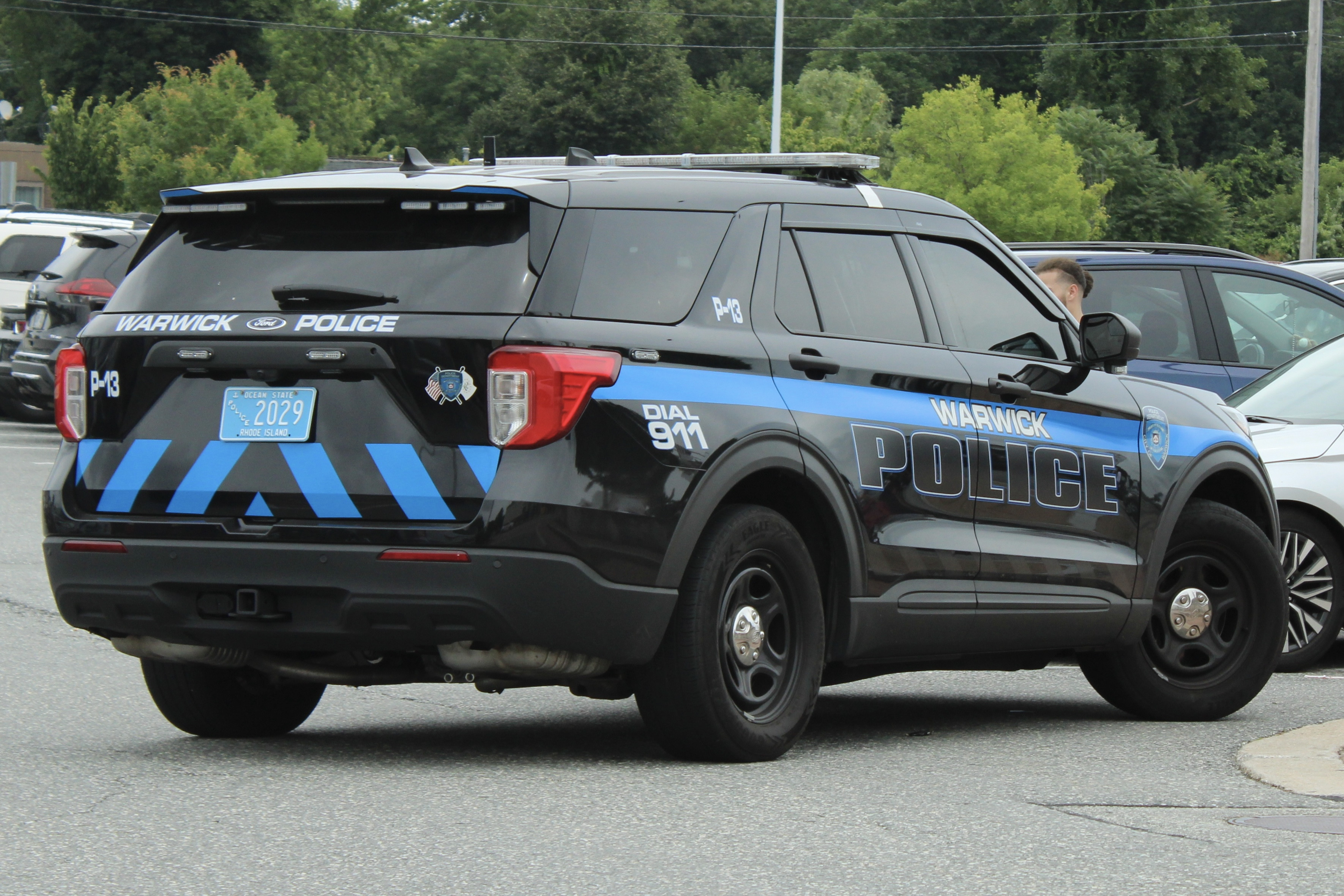 A photo  of Warwick Police
            Cruiser P-13, a 2022 Ford Police Interceptor Utility             taken by @riemergencyvehicles