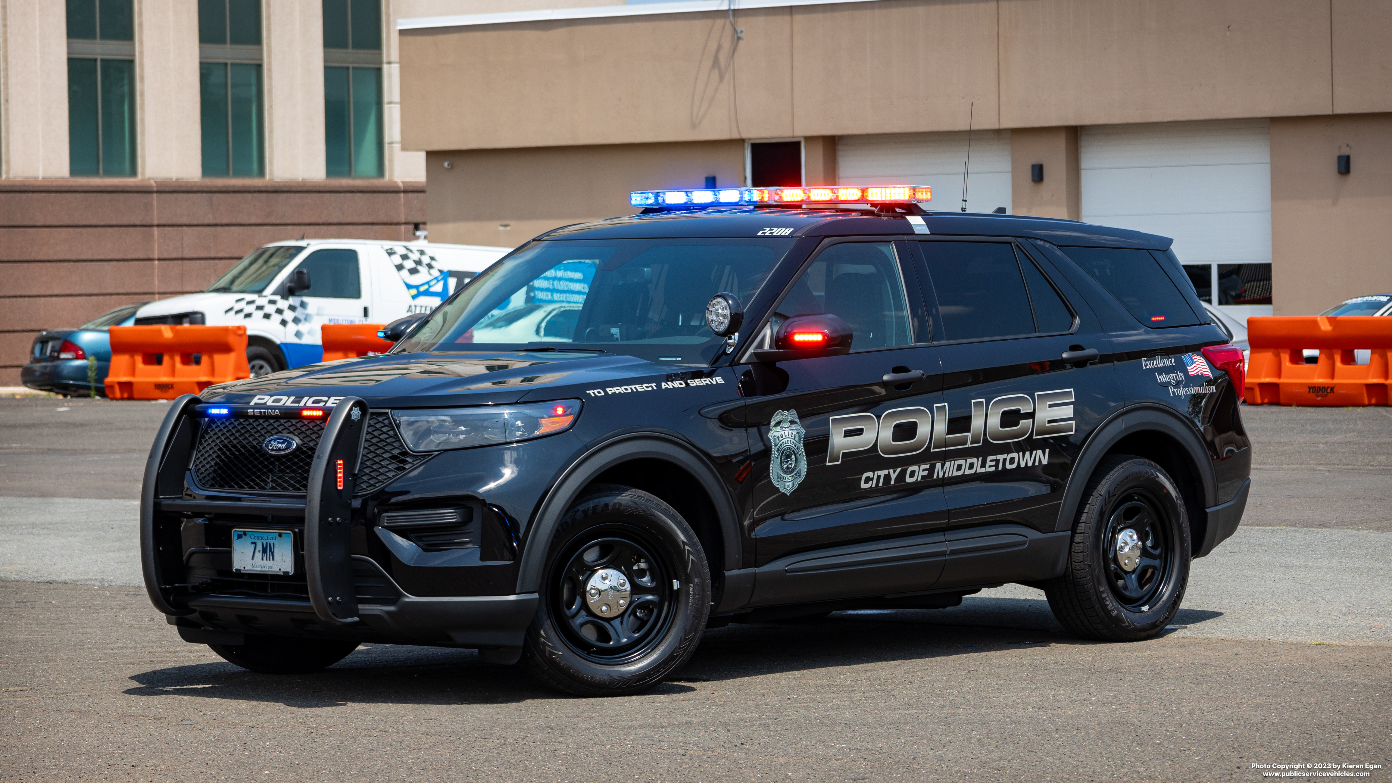 A photo  of Middletown Police
            Cruiser 2208, a 2022 Ford Police Interceptor Utility             taken by Kieran Egan