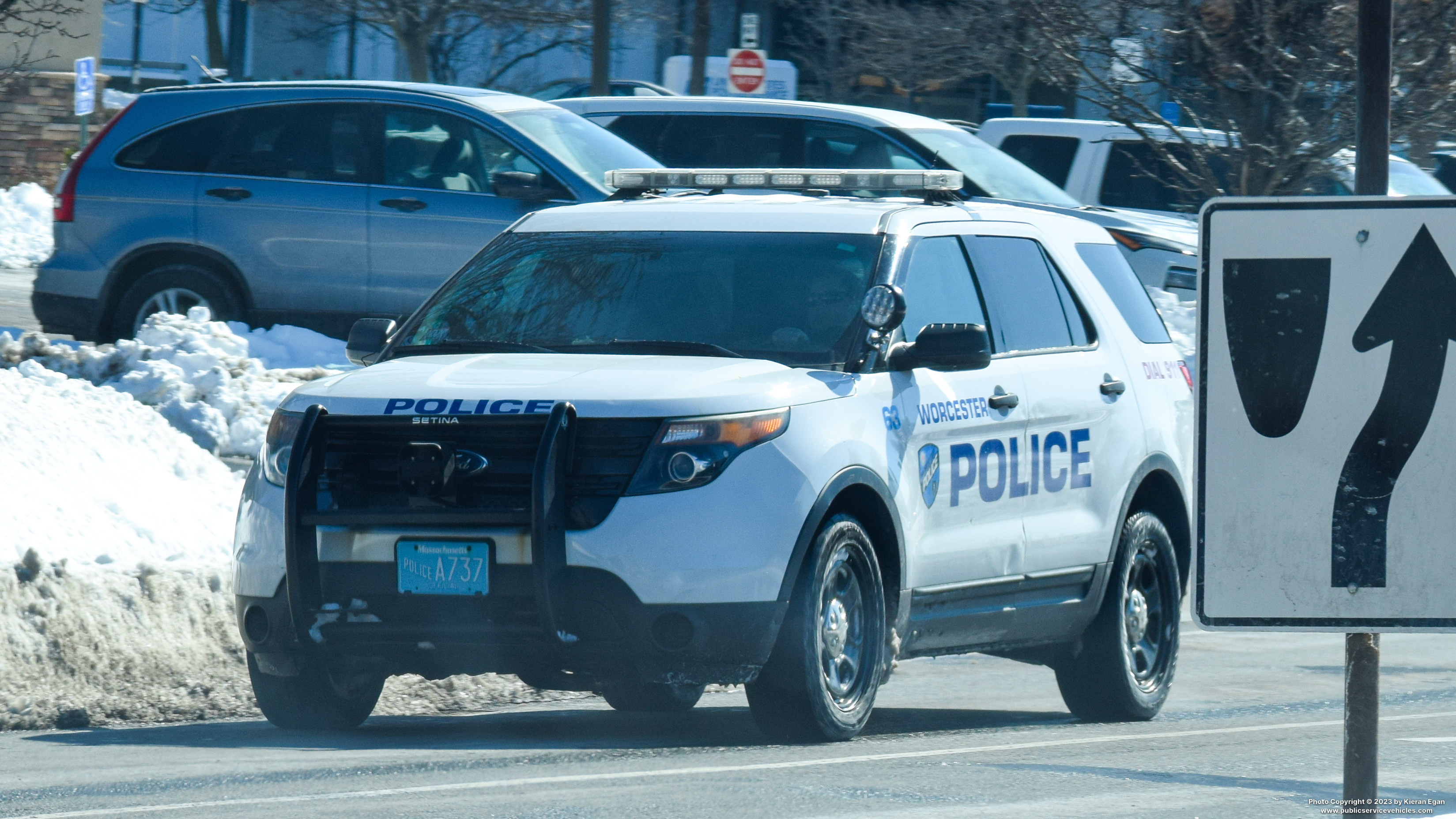 A photo  of Worcester Police
            Cruiser 63, a 2014 Ford Police Interceptor Utility             taken by Kieran Egan