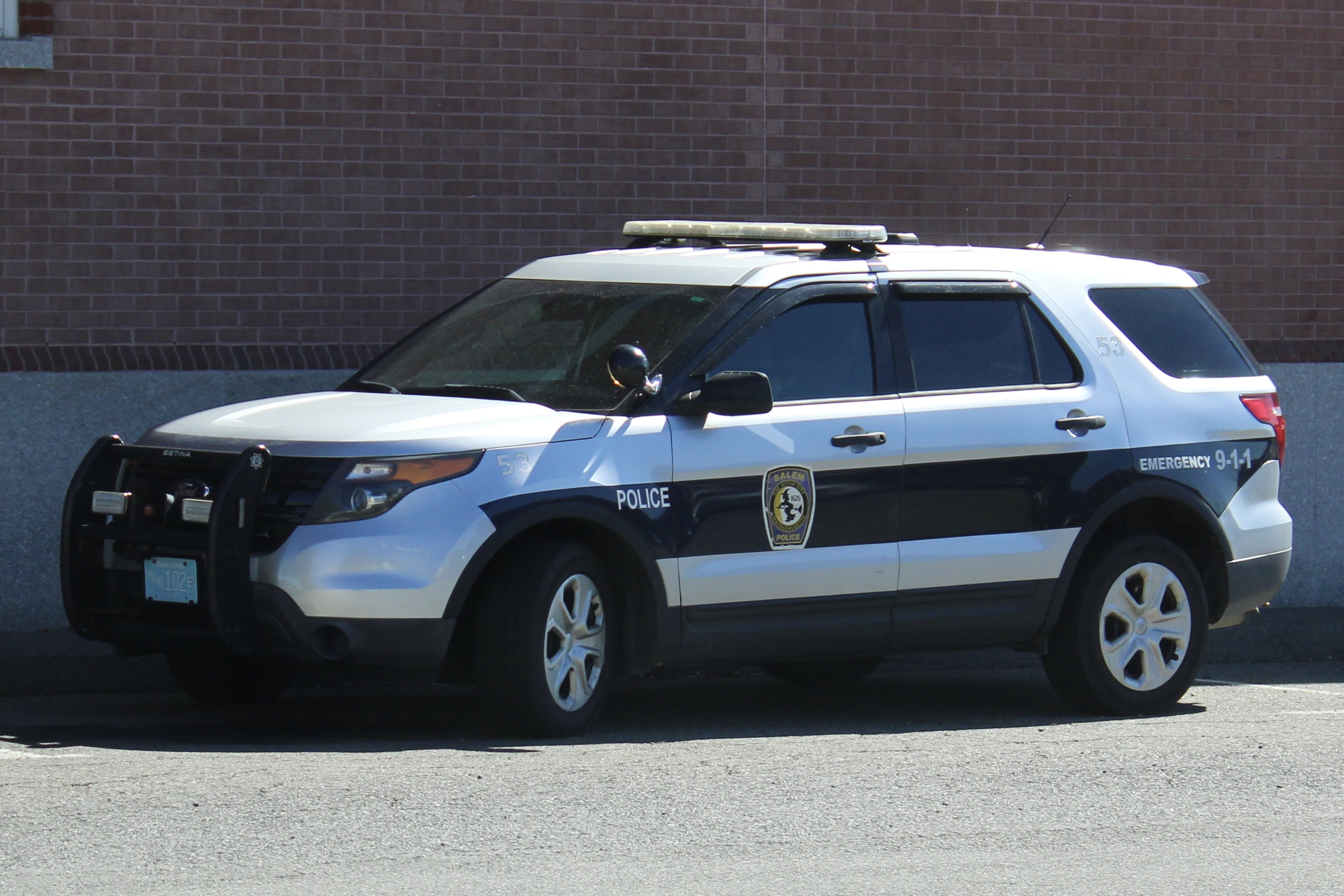 A photo  of Salem Police
            Cruiser 53, a 2014 Ford Police Interceptor Utility             taken by @riemergencyvehicles