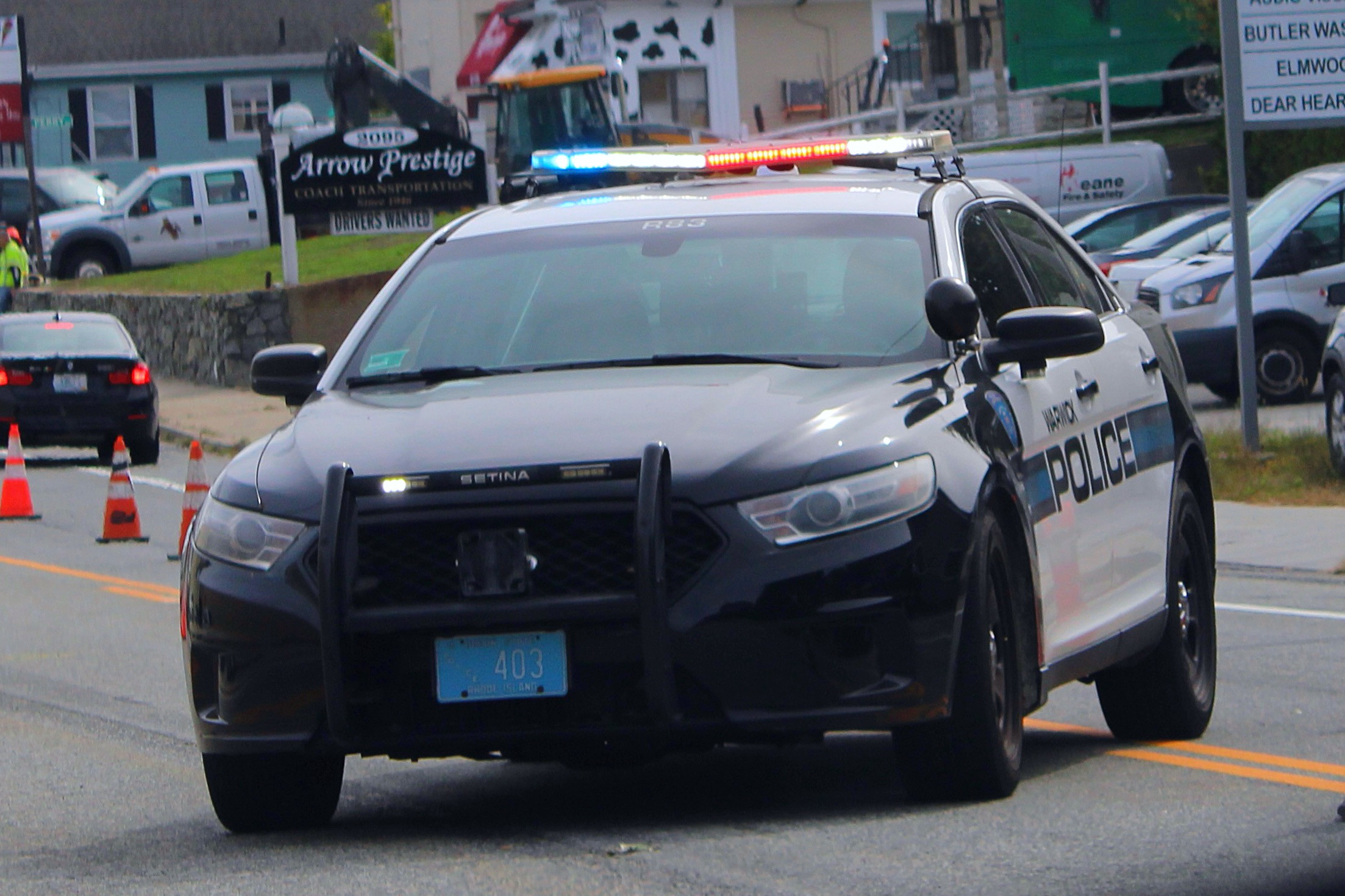 A photo  of Warwick Police
            Cruiser R-83, a 2014 Ford Police Interceptor Sedan             taken by @riemergencyvehicles