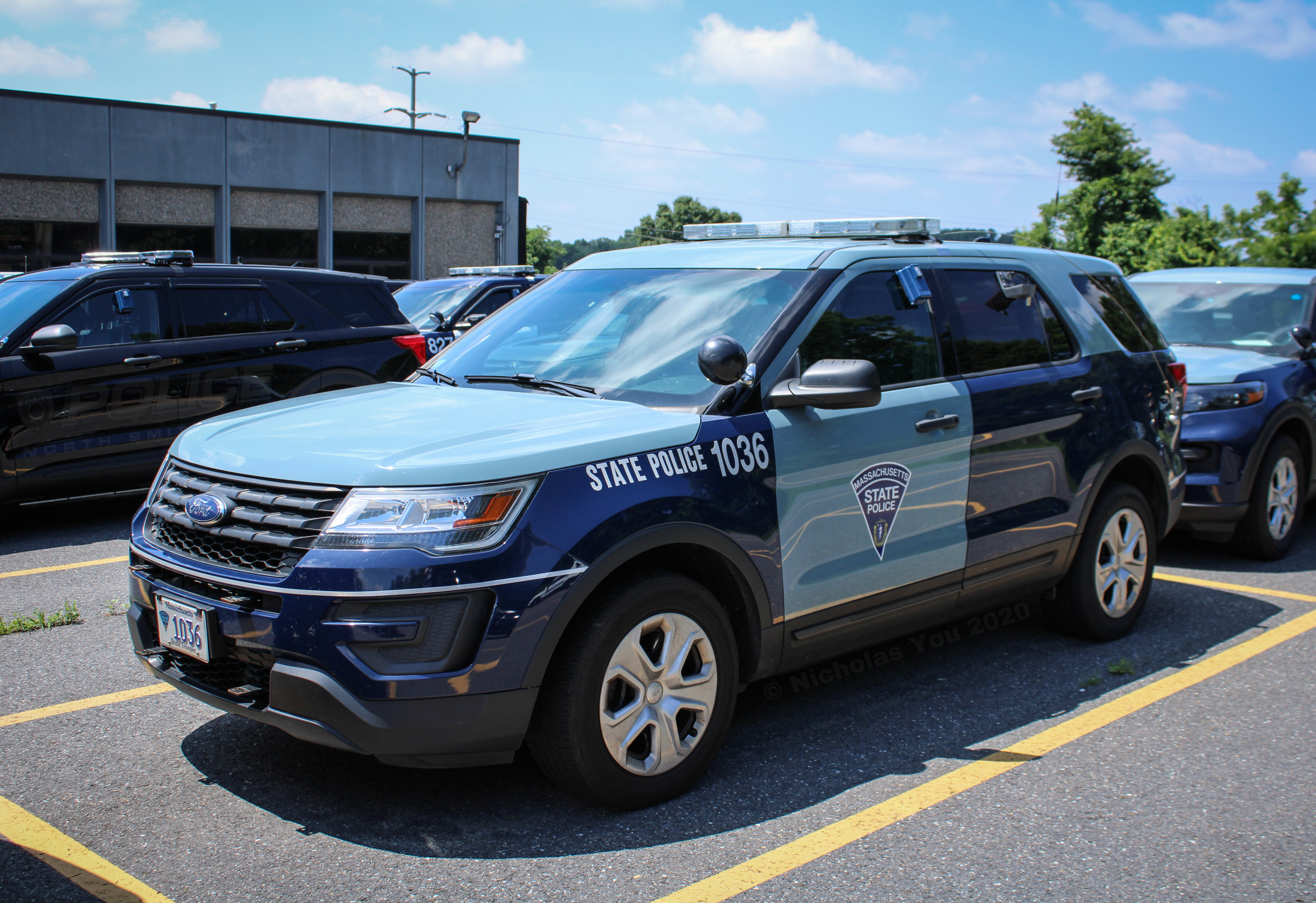 A photo  of Massachusetts State Police
            Cruiser 1036, a 2016-2017 Ford Police Interceptor Utility             taken by Nicholas You