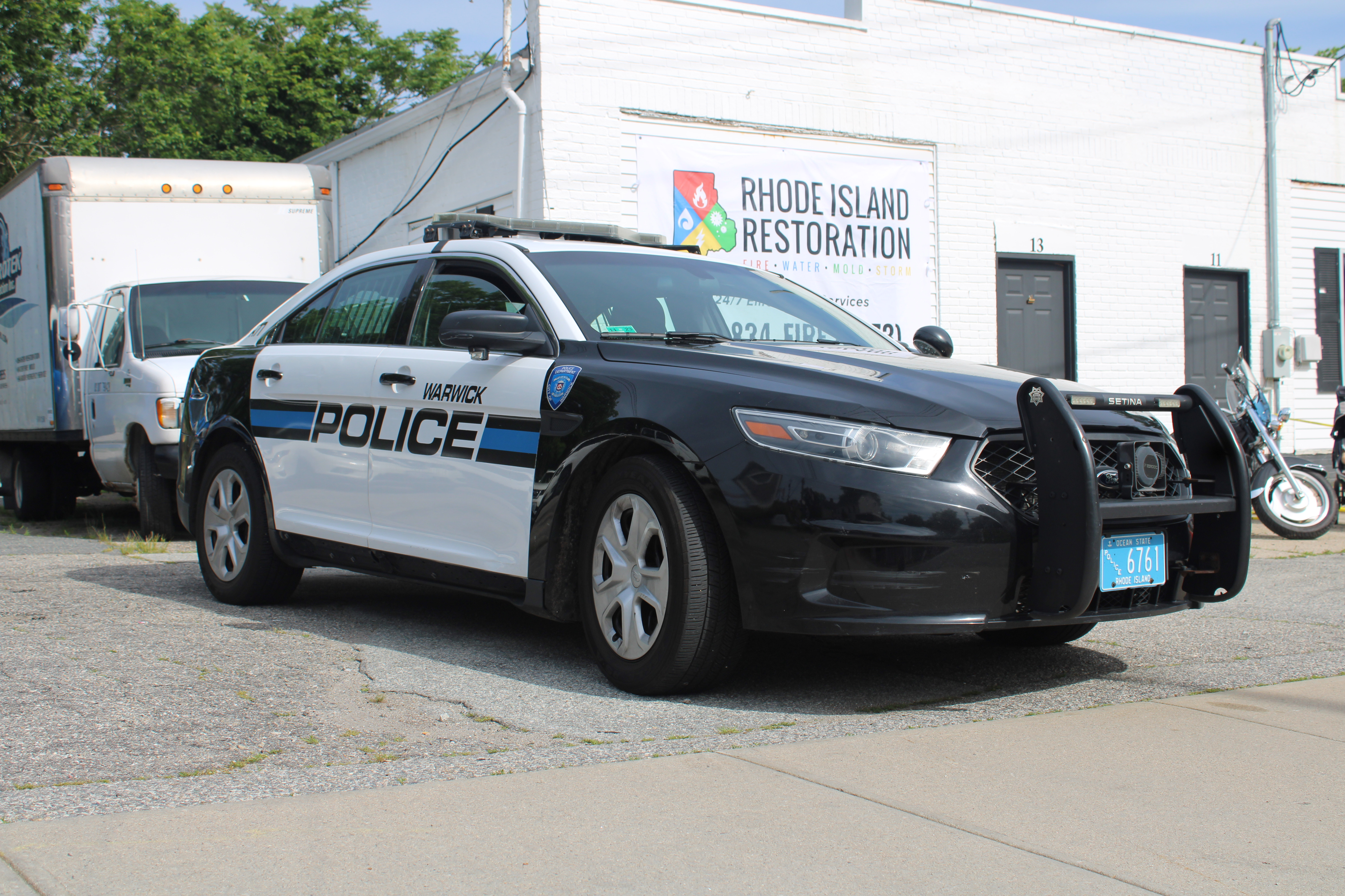 A photo  of Warwick Police
            Cruiser R-77, a 2015 Ford Police Interceptor Sedan             taken by @riemergencyvehicles