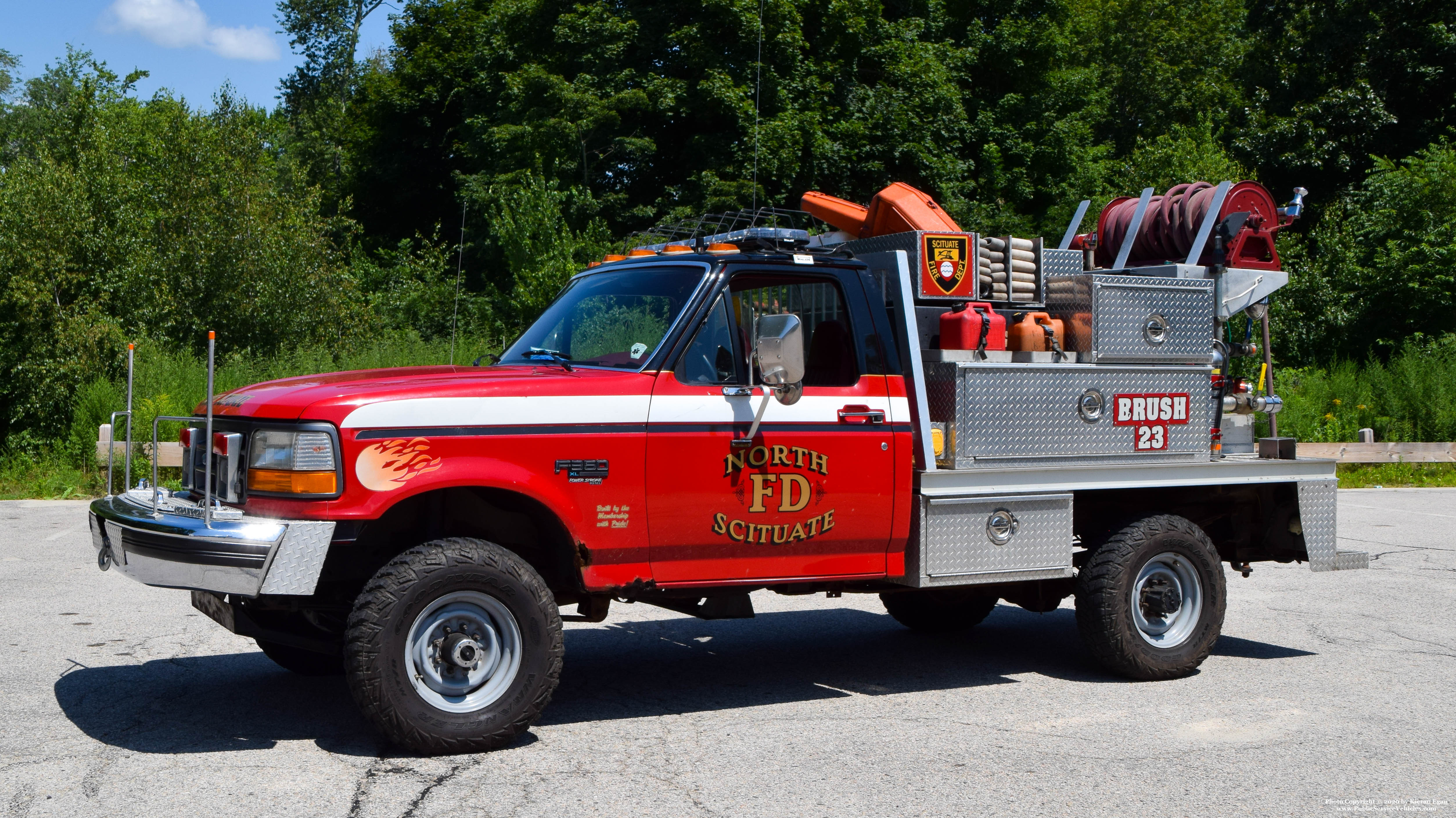 A photo  of North Scituate Fire District
            Brush 23, a 1995 Ford F-350             taken by Kieran Egan