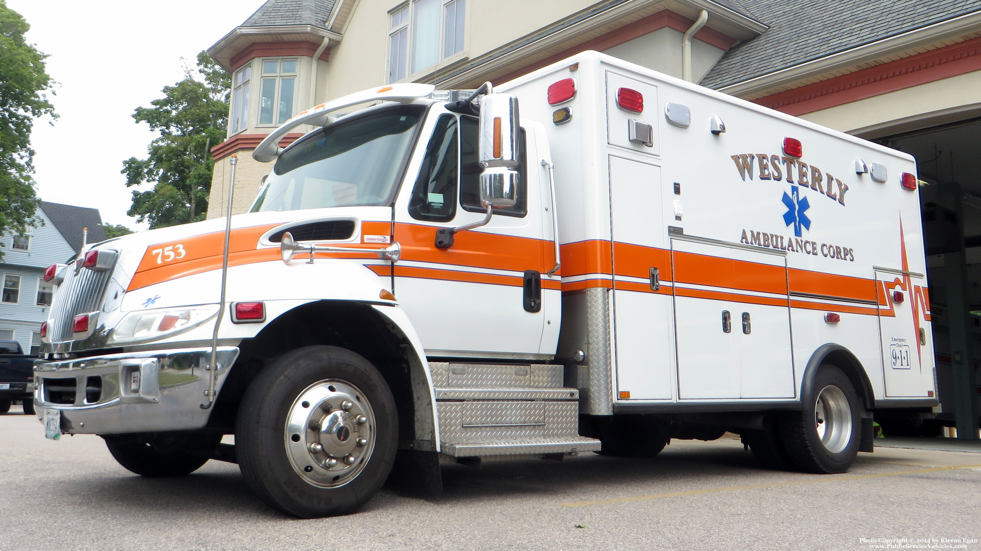 A photo  of Westerly Ambulance Corps
            Ambulance 753, a 2010 International             taken by Kieran Egan