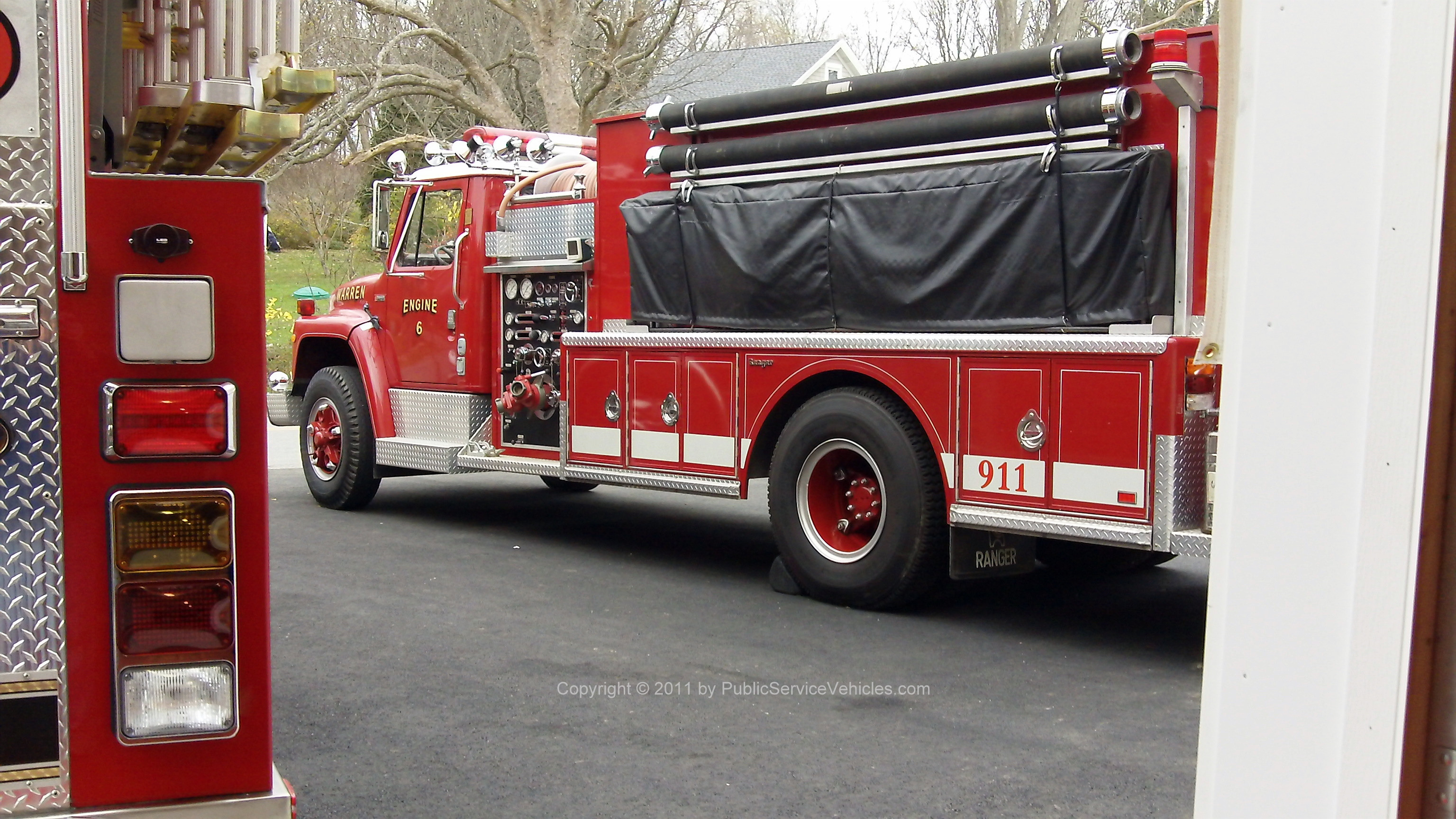 A photo  of Warren Fire
            Engine 6, a 1983 International             taken by Kieran Egan