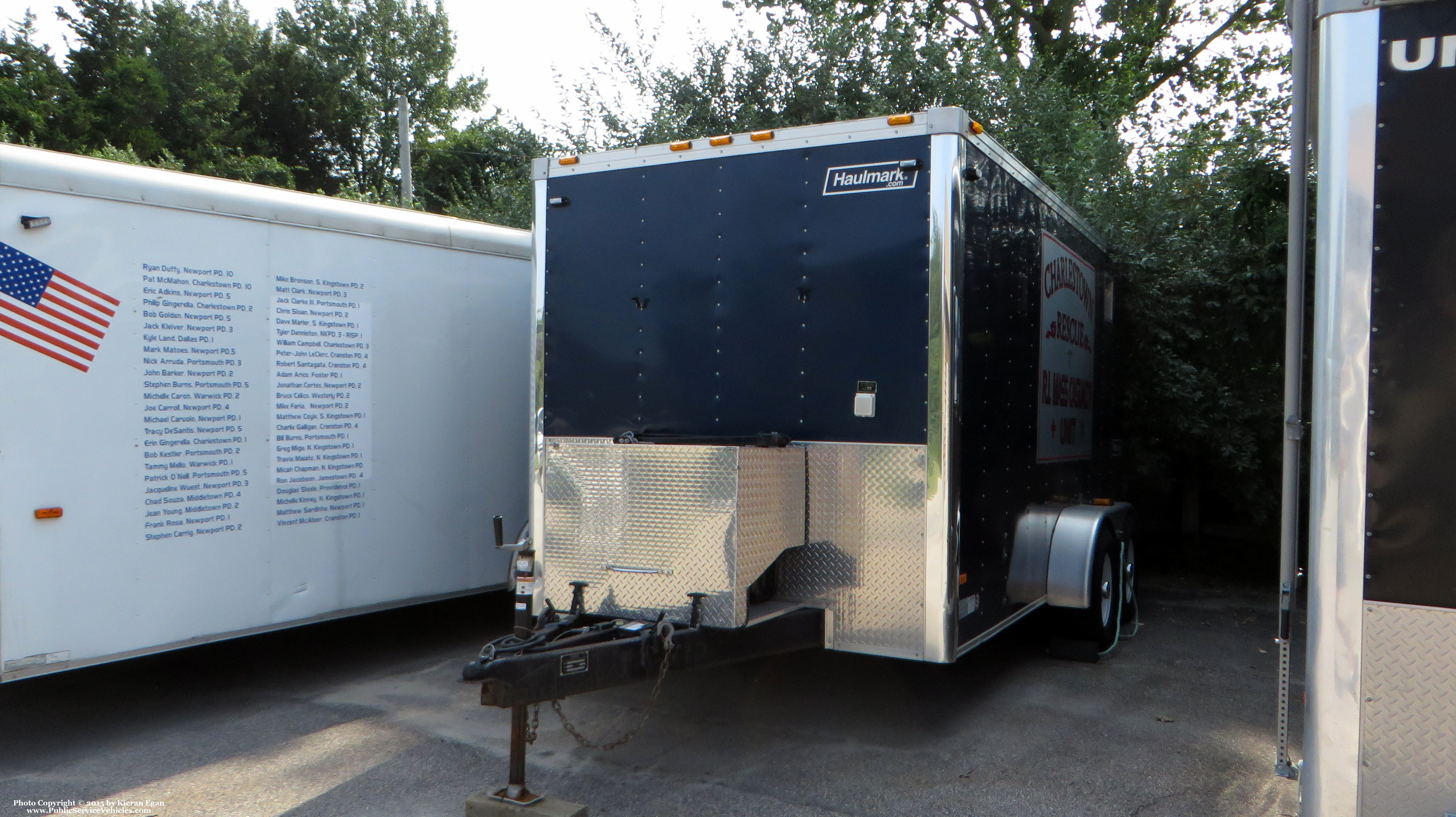 A photo  of Charlestown Ambulance Rescue Service
            RI Mass Casualty Trailer, a 2010-2015 Haulmark Trailer             taken by Kieran Egan