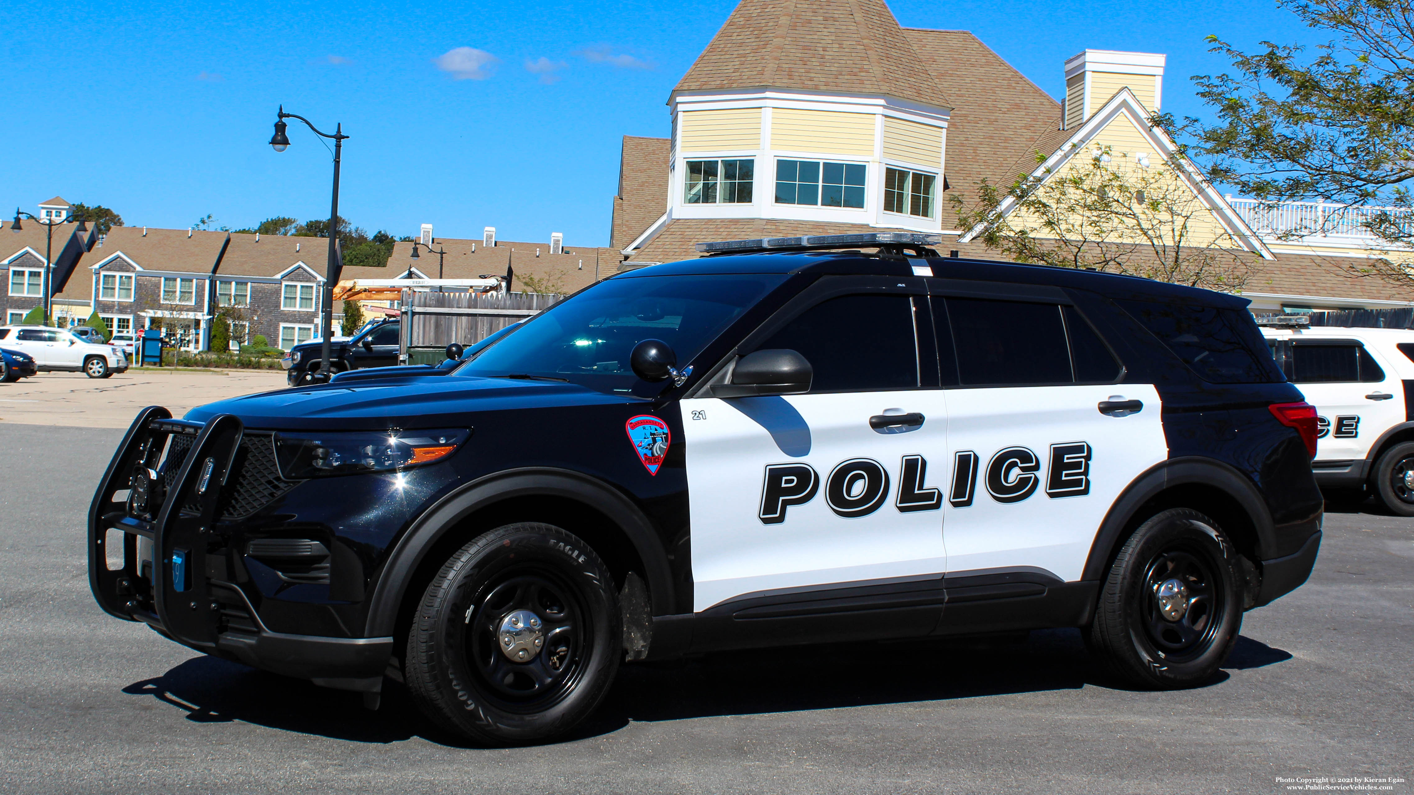 A photo  of Narragansett Police
            Car 21, a 2020 Ford Police Interceptor Utility             taken by Kieran Egan