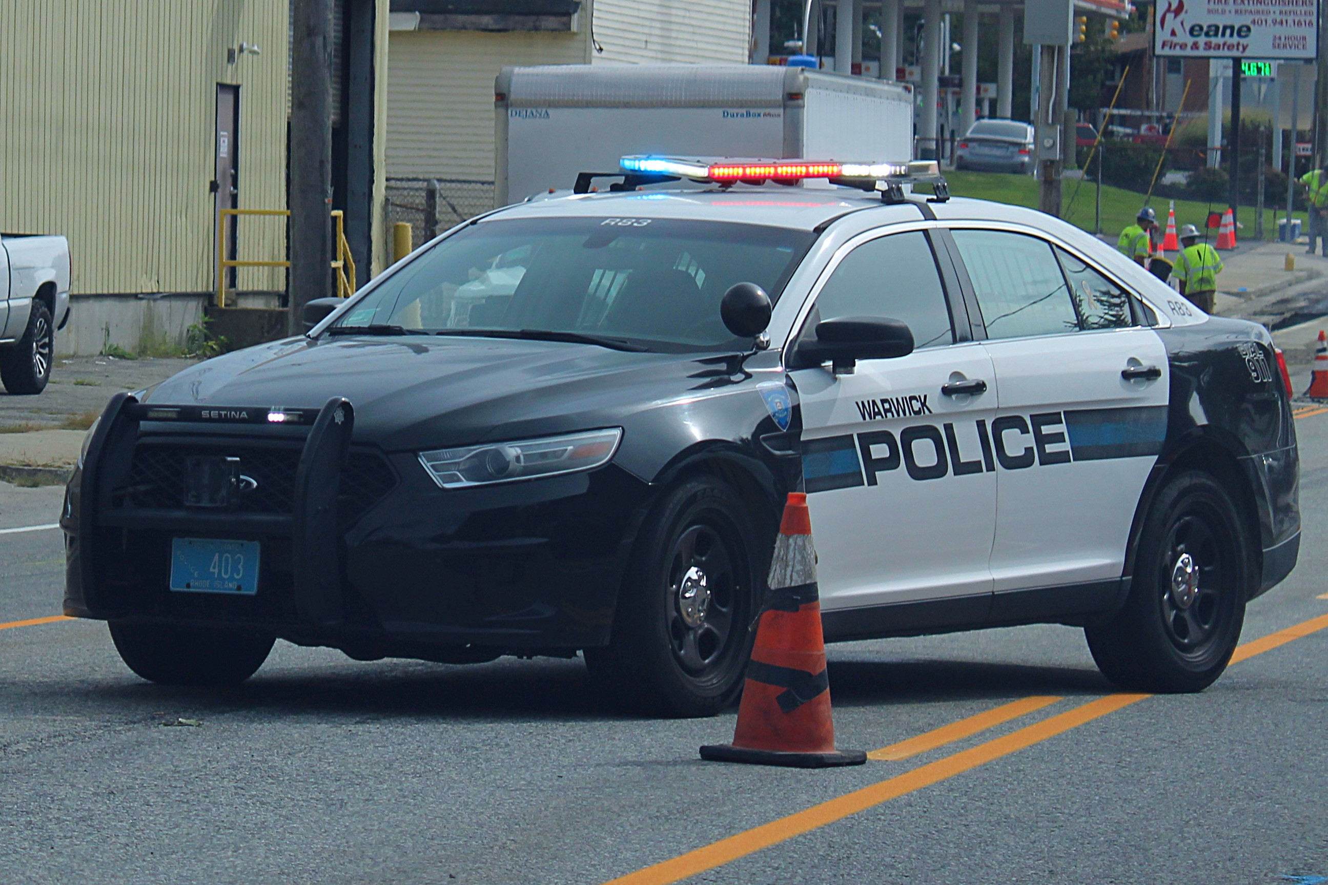 A photo  of Warwick Police
            Cruiser R-83, a 2014 Ford Police Interceptor Sedan             taken by @riemergencyvehicles