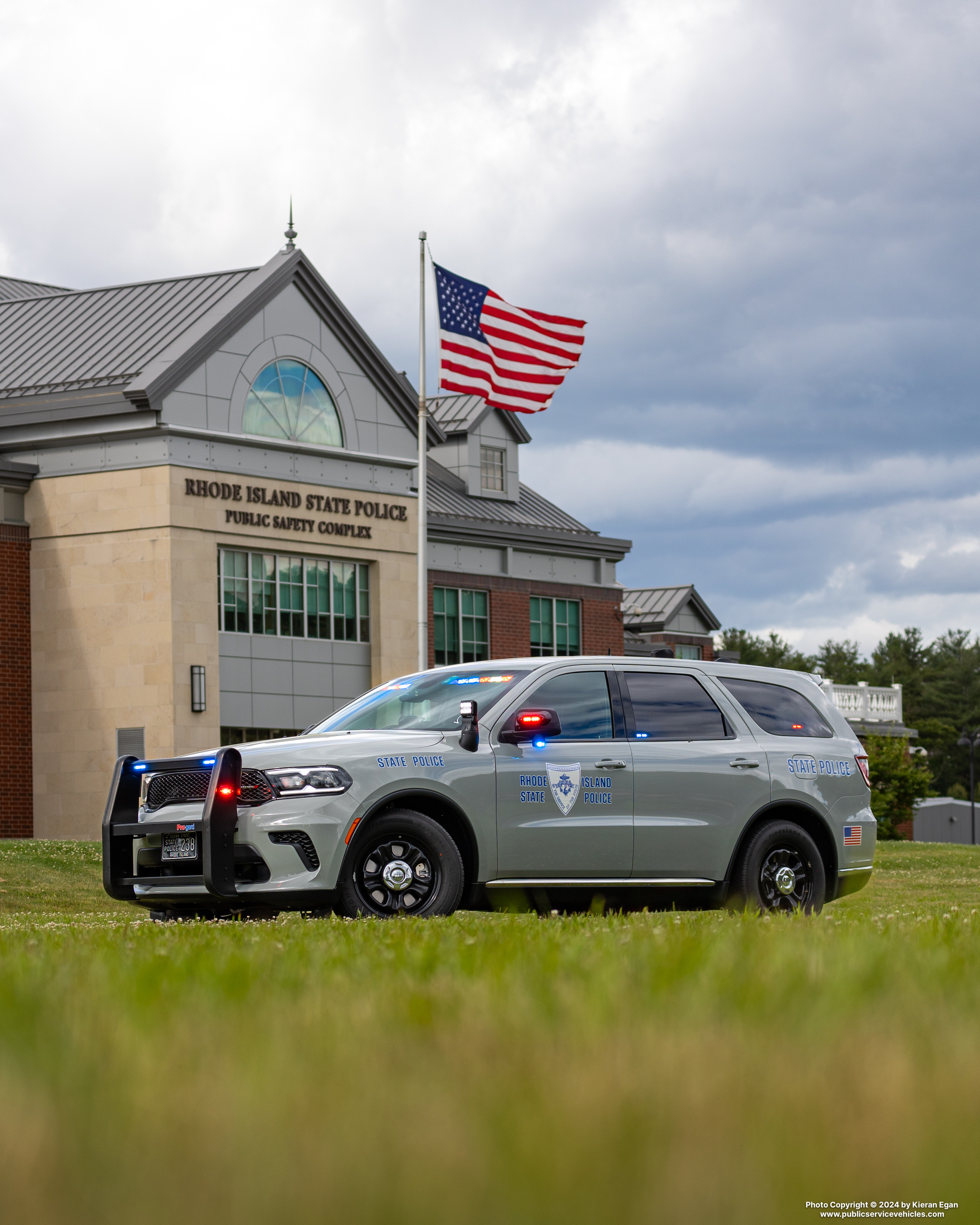 A photo  of Rhode Island State Police
            Cruiser 238, a 2024 Dodge Durango Pursuit             taken by Kieran Egan