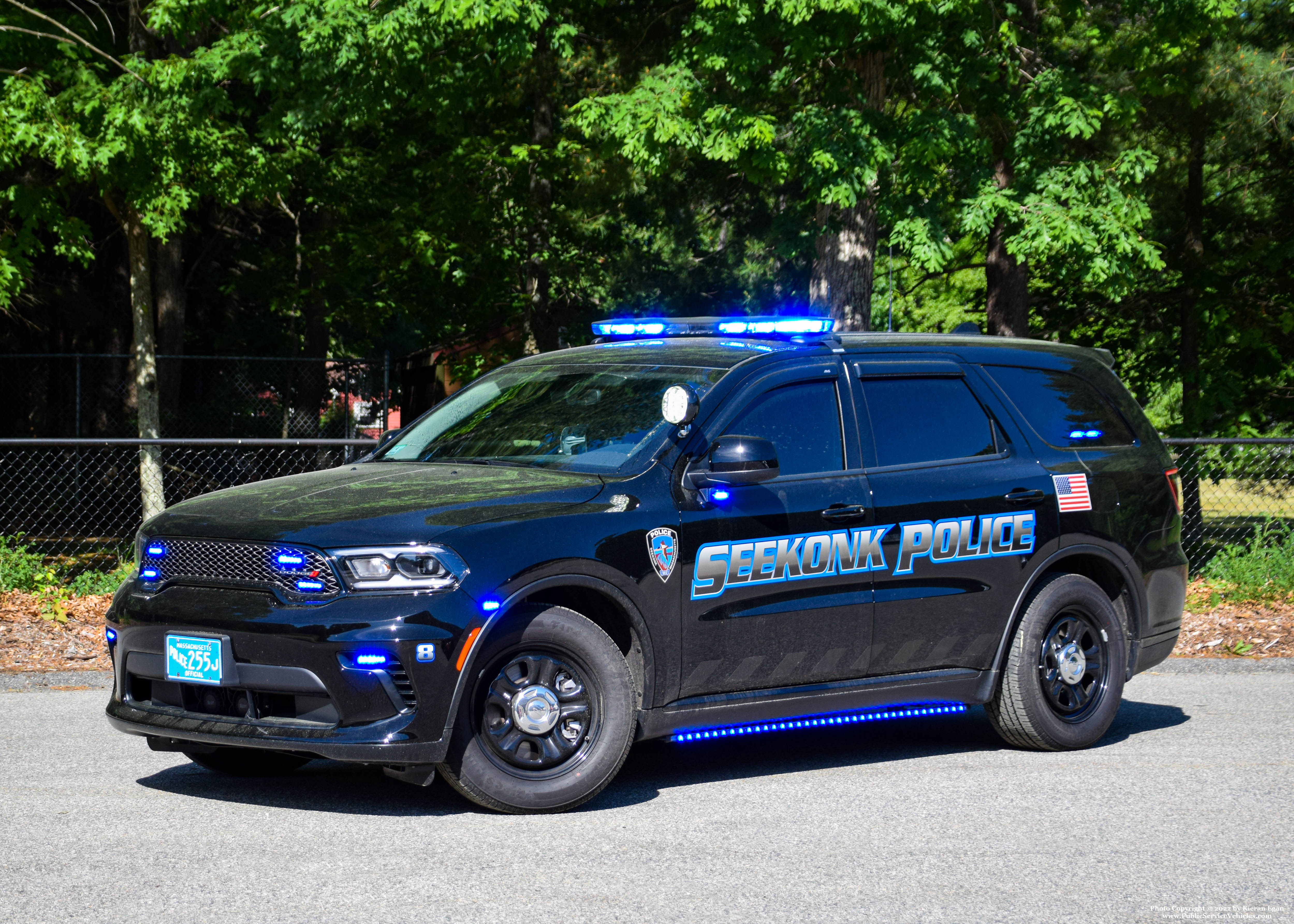 A photo  of Seekonk Police
            Car 8, a 2021 Dodge Durango             taken by Kieran Egan