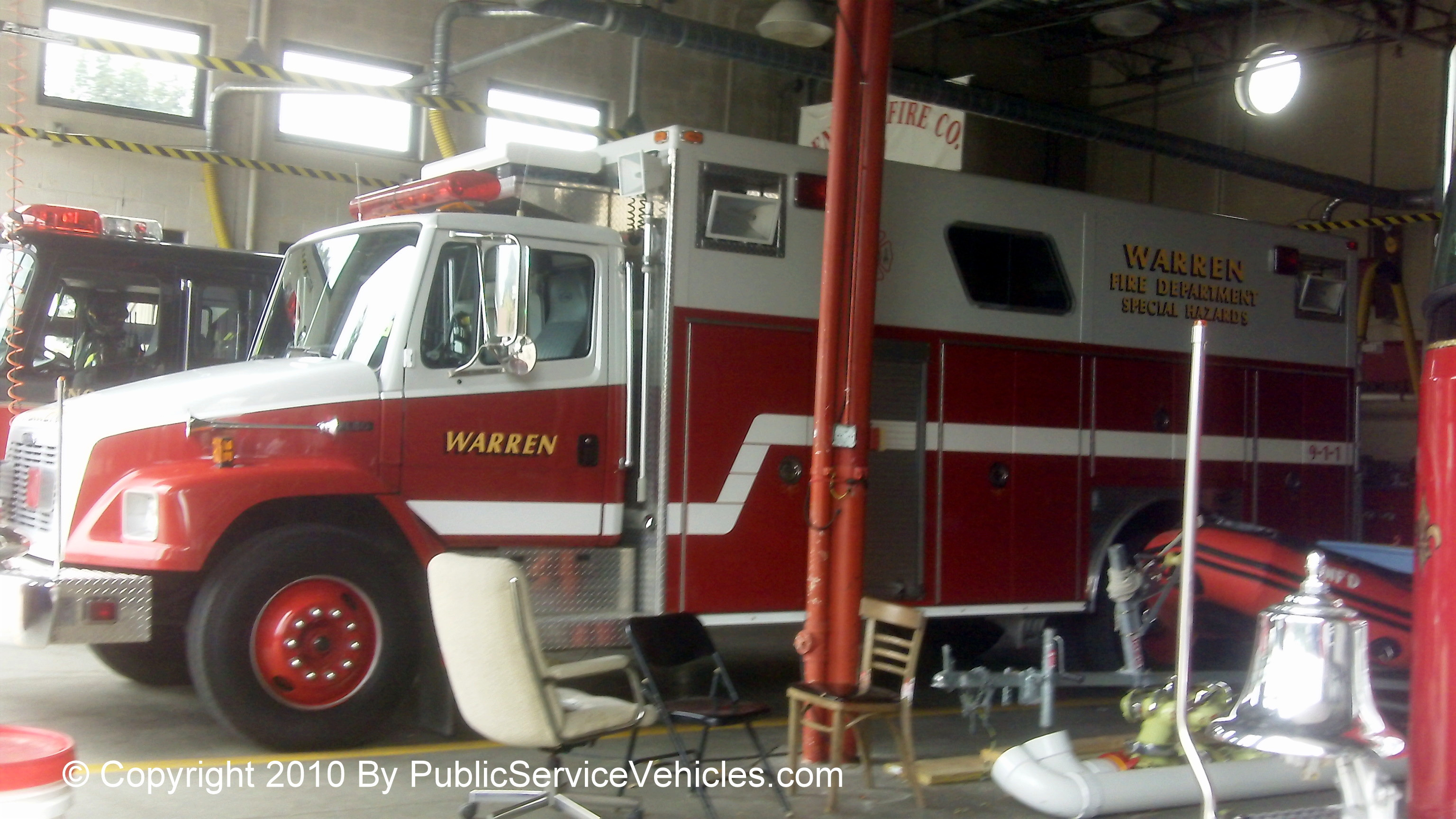 A photo  of Warren Fire
            Special Hazards, a 1996 Freightliner             taken by Kieran Egan