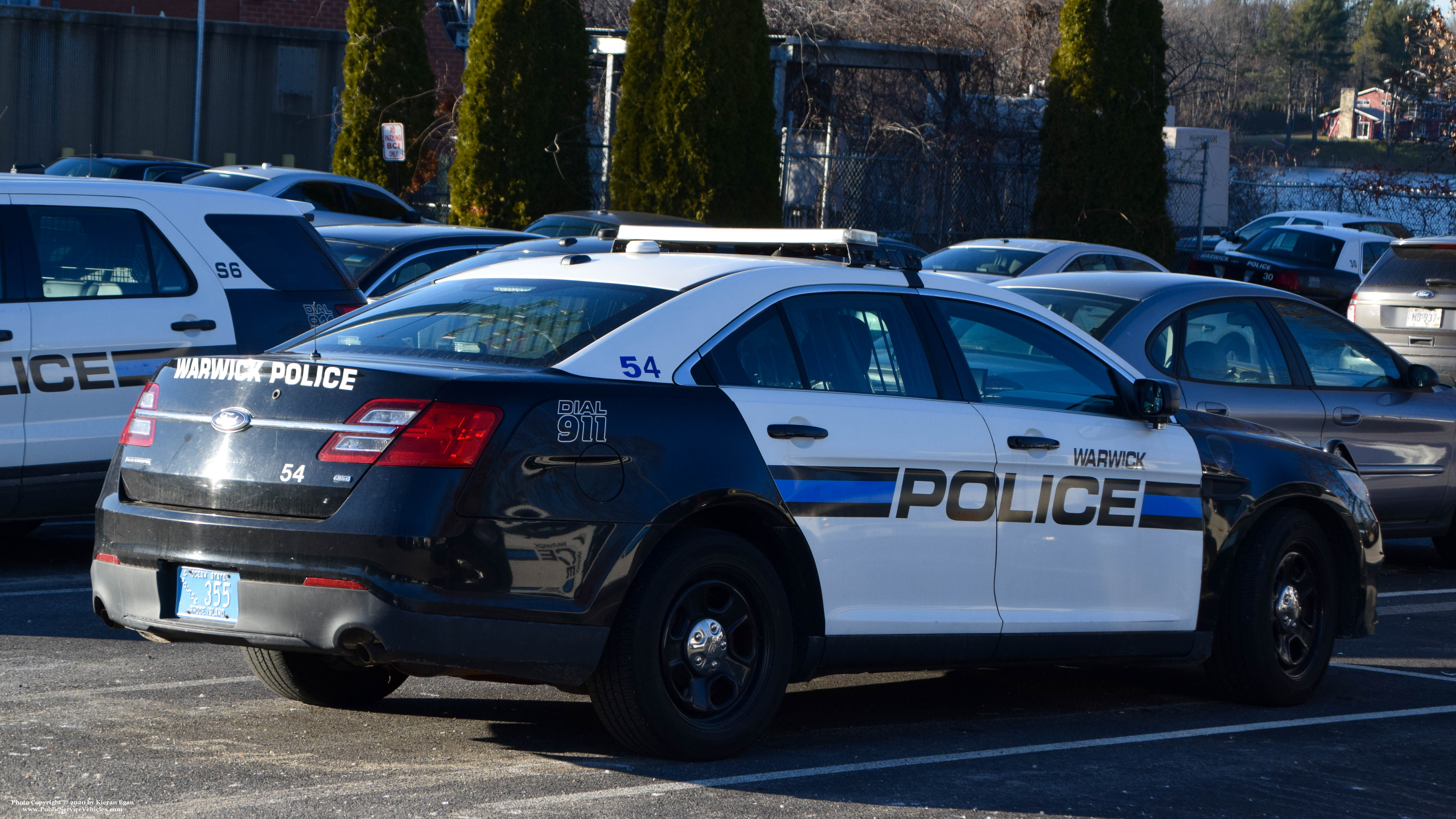 A photo  of Warwick Police
            Cruiser CP-54, a 2015 Ford Police Interceptor Sedan             taken by Kieran Egan