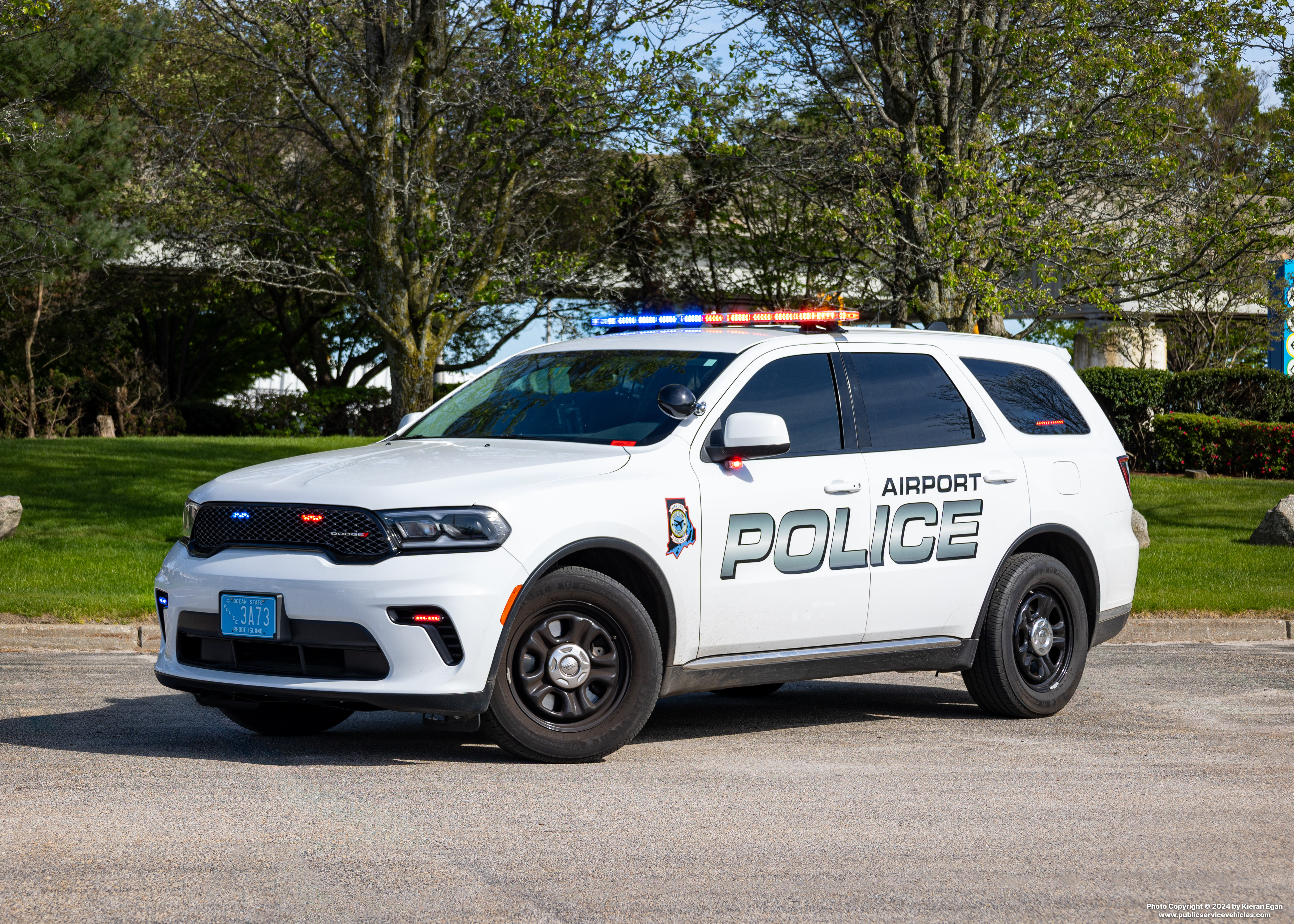 A photo  of Rhode Island Airport Police
            Cruiser 3A73, a 2022 Dodge Durango             taken by Kieran Egan