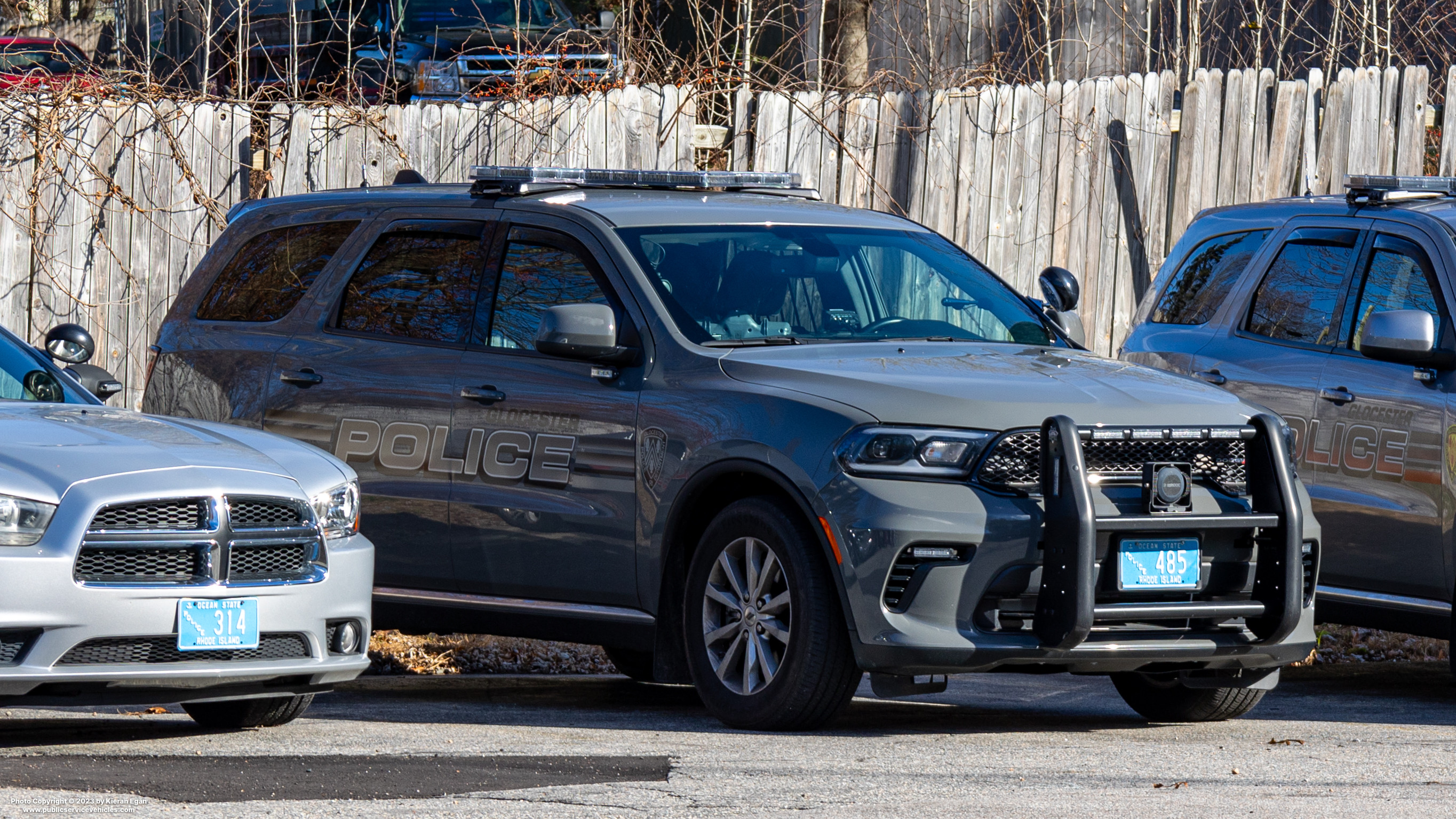 A photo  of Glocester Police
            Cruiser 485, a 2023 Dodge Durango             taken by Kieran Egan