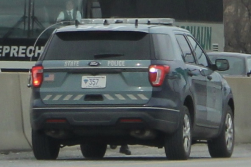 Additional photo  of Massachusetts State Police
                    Cruiser 357, a 2019 Ford Police Interceptor Utility                     taken by @riemergencyvehicles