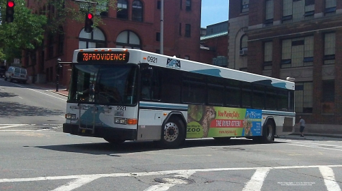 Additional photo  of Rhode Island Public Transit Authority
                    Bus 0921, a 2009 Gillig Low Floor                     taken by Kieran Egan