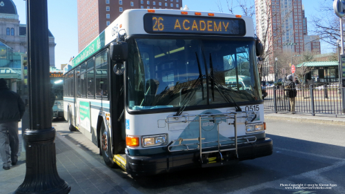 Additional photo  of Rhode Island Public Transit Authority
                    Bus 0515, a 2005 Gillig Low Floor                     taken by Kieran Egan