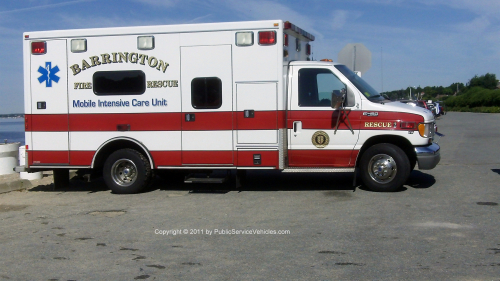 Additional photo  of Barrington Fire
                    Rescue 2, a 2001 Ford E-450/Road Rescue                     taken by Kieran Egan