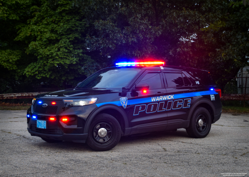 Additional photo  of Warwick Police
                    Cruiser P-25, a 2021 Ford Police Interceptor Utility                     taken by @riemergencyvehicles