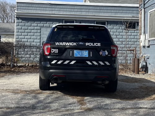 Additional photo  of Warwick Police
                    Cruiser CP-59, a 2017 Ford Police Interceptor Utility                     taken by @riemergencyvehicles