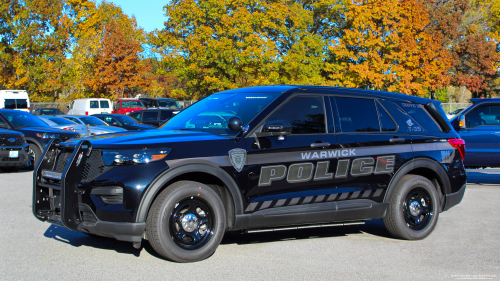 Additional photo  of Warwick Police
                    Cruiser T-35, a 2021 Ford Police Interceptor Utility                     taken by Kieran Egan