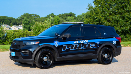 Additional photo  of Warwick Police
                    Cruiser P-4, a 2021 Ford Police Interceptor Utility                     taken by @riemergencyvehicles