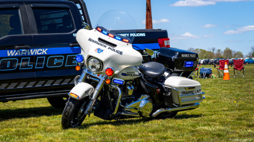 Additional photo  of Warwick Police
                    Motorcycle 8, a 2020-2022 Harley Davidson Electra Glide                     taken by @riemergencyvehicles