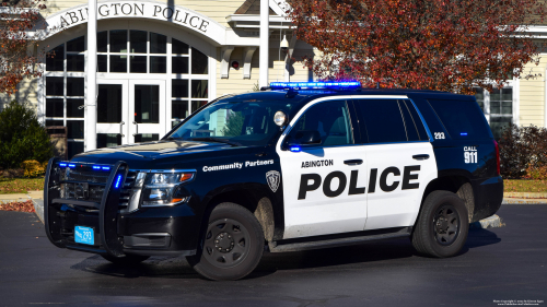 Additional photo  of Abington Police
                    Cruiser 293, a 2020 Chevrolet Tahoe                     taken by Kieran Egan