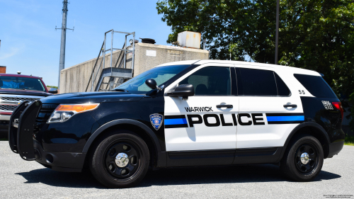 Additional photo  of Warwick Police
                    Cruiser CP-55, a 2014 Ford Police Interceptor Utility                     taken by @riemergencyvehicles