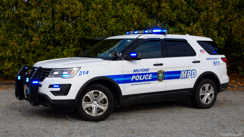 Additional photo  of Milford Police
                    Cruiser 214, a 2017 Ford Police Interceptor Utility                     taken by Kieran Egan