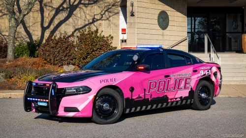 Additional photo  of East Providence Police
                    Breast Cancer Awareness Unit, a 2019 Dodge Charger                     taken by Kieran Egan