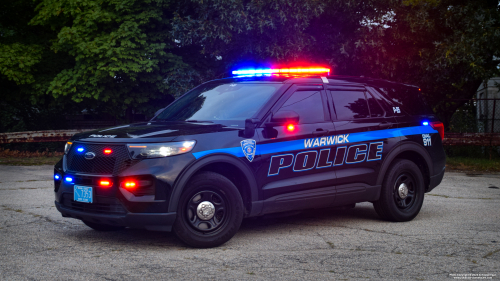 Additional photo  of Warwick Police
                    Cruiser P-25, a 2021 Ford Police Interceptor Utility                     taken by @riemergencyvehicles