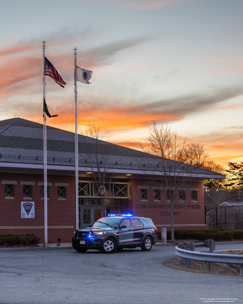 Additional photo  of Massachusetts State Police
                    Cruiser 1082, a 2022 Ford Police Interceptor Utility Hybrid                     taken by Kieran Egan