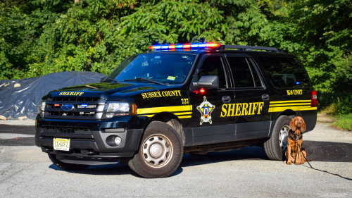 Additional photo  of Sussex County Sheriff
                    Cruiser 737, a 2017 Ford Expedition EL XL                     taken by Kieran Egan