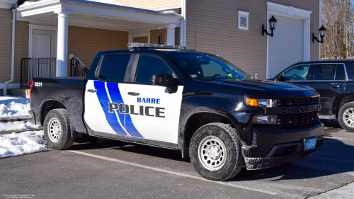 Additional photo  of Barre Police
                    Cruiser 3031, a 2019 Chevrolet Silverado Crew Cab                     taken by Nicholas You