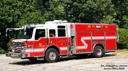 Additional photo  of Cumberland Fire
                    Engine 5, a 2009 Pierce Velocity PUC                     taken by Kieran Egan